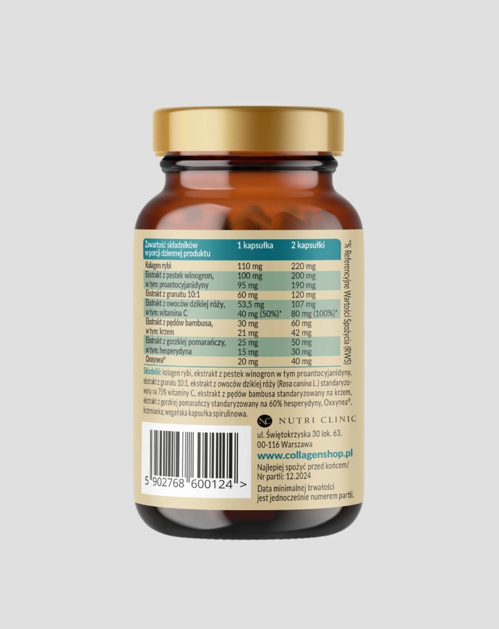 Antyoksydanty kapsułki dla wzmocnienia układu immunologicznego Nutri Clinic 90 kapsułek - Image 2