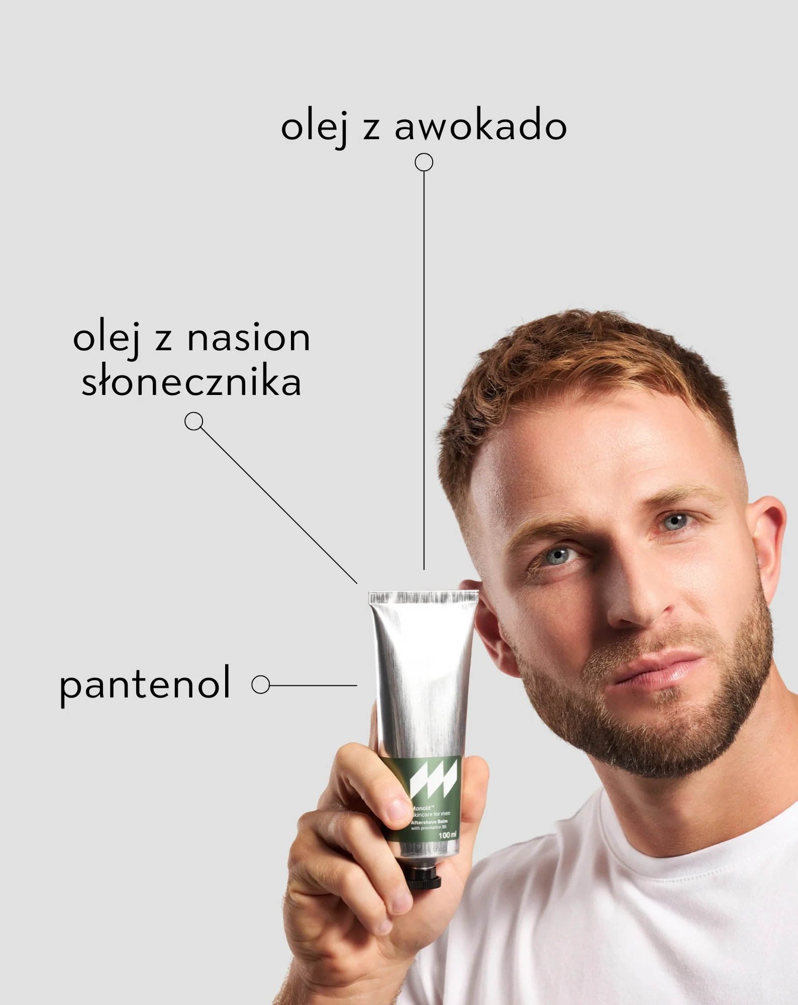Balsam po goleniu z pantenolem i natychmiastowym efektem łagodzenia podrażnień Monolit - Image 4