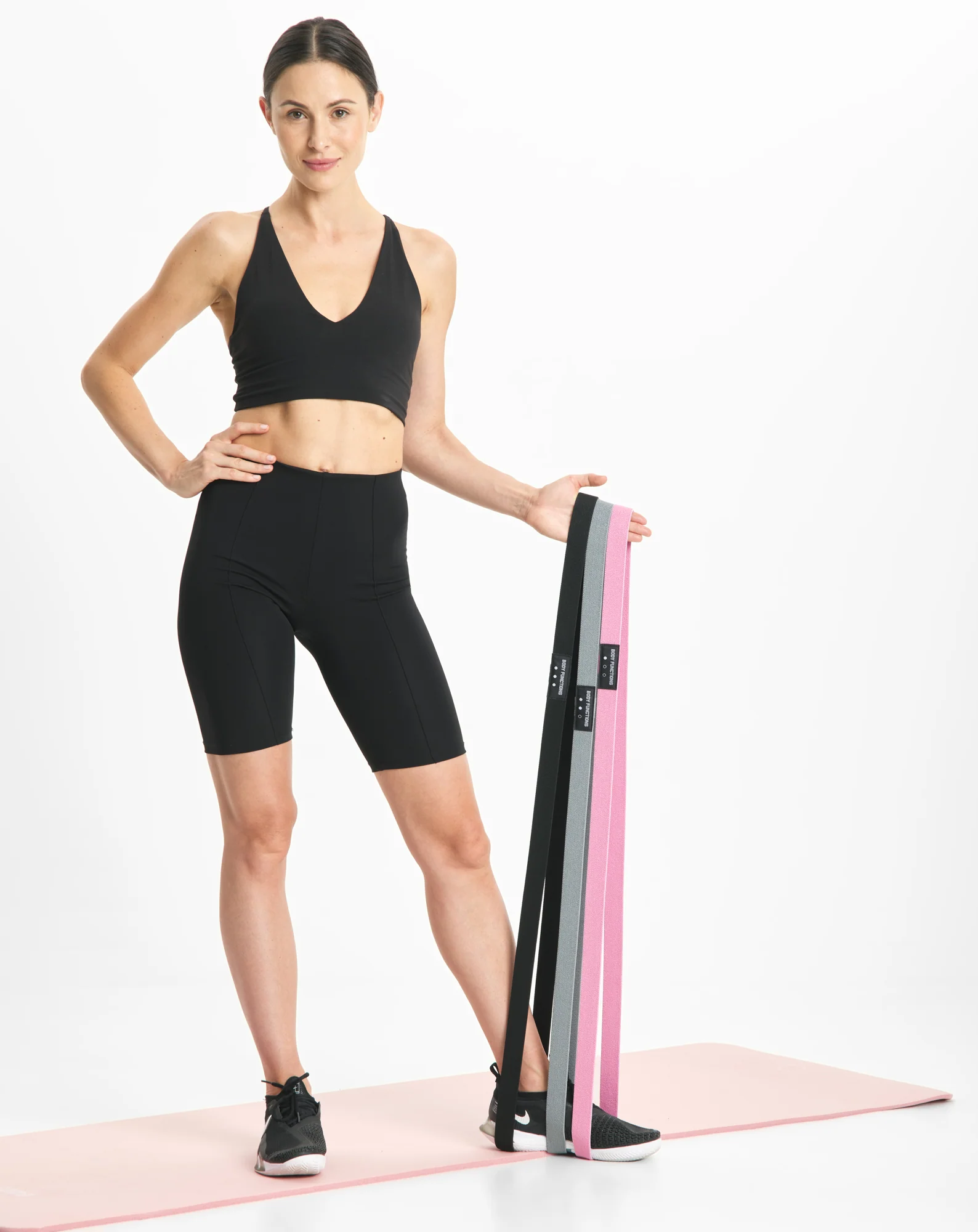 Długie gumy oporowe do ćwiczeń fitness Body Functions 208 cm zestaw 3 szt. - Image 3