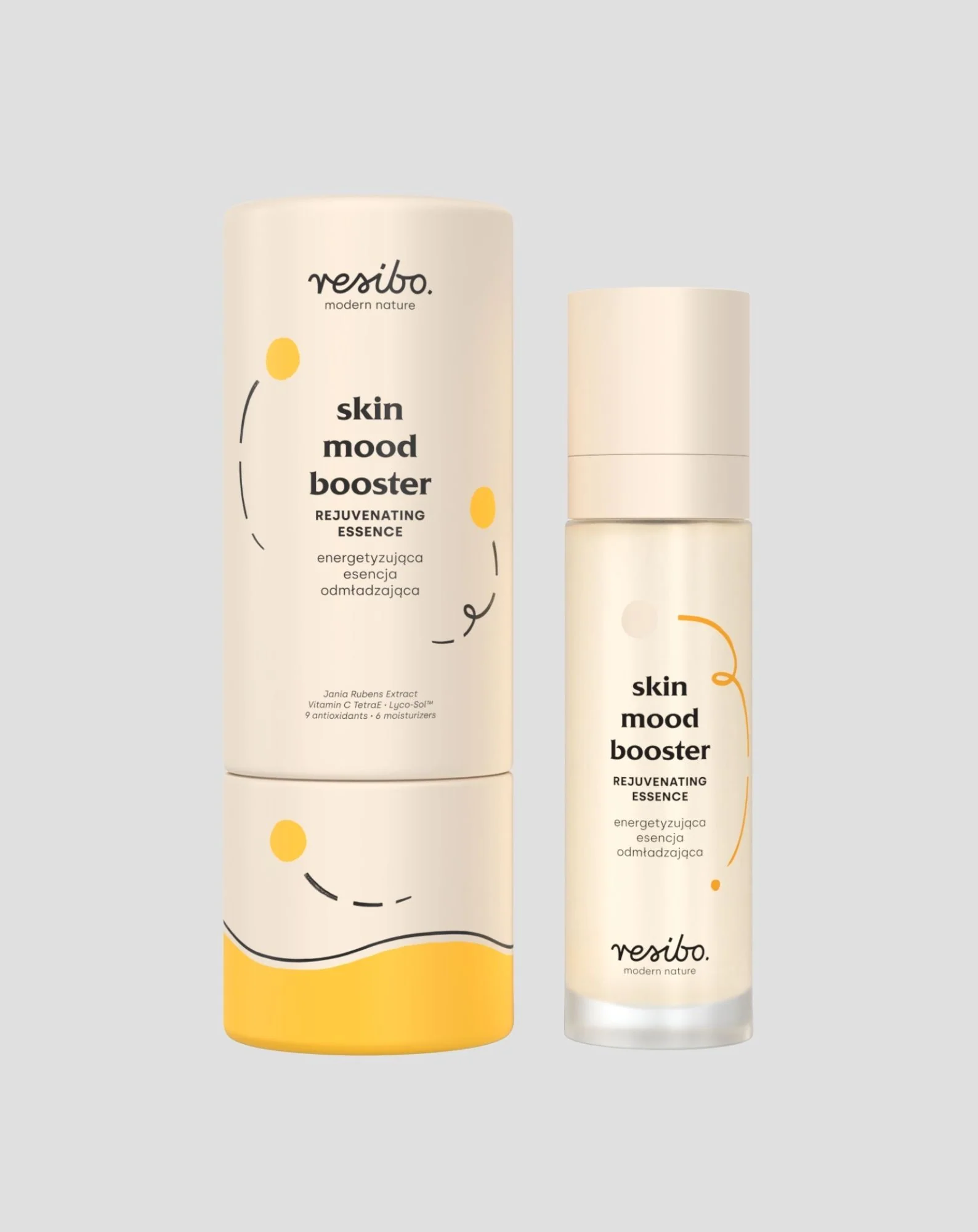 Energetyzująca esencja odmładzająca Skin Mood Booster do twarzy 50 ml Resibo - Image 3