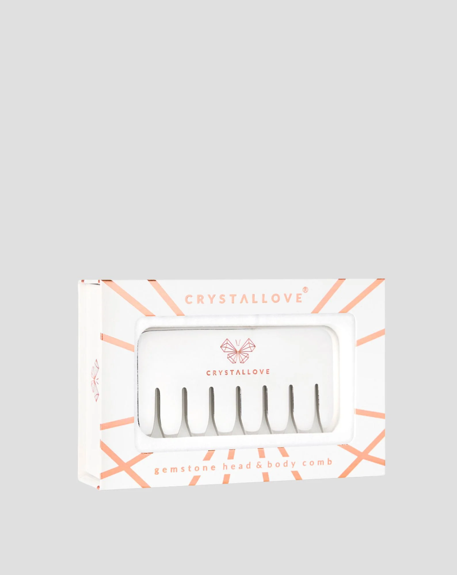 Grzebień do masażu skóry głowy i ciała ze stali nierdzewnej Cryo ice comb Crystallove - Image 5