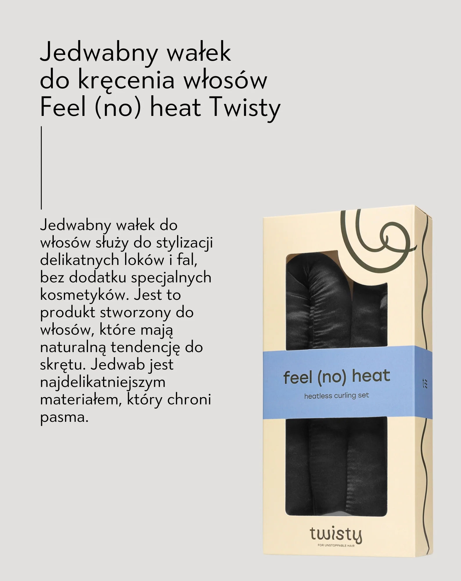 Jedwabny wałek do kręcenia włosów bez użycia ciepła Feel (no) heat Twisty - Image 3