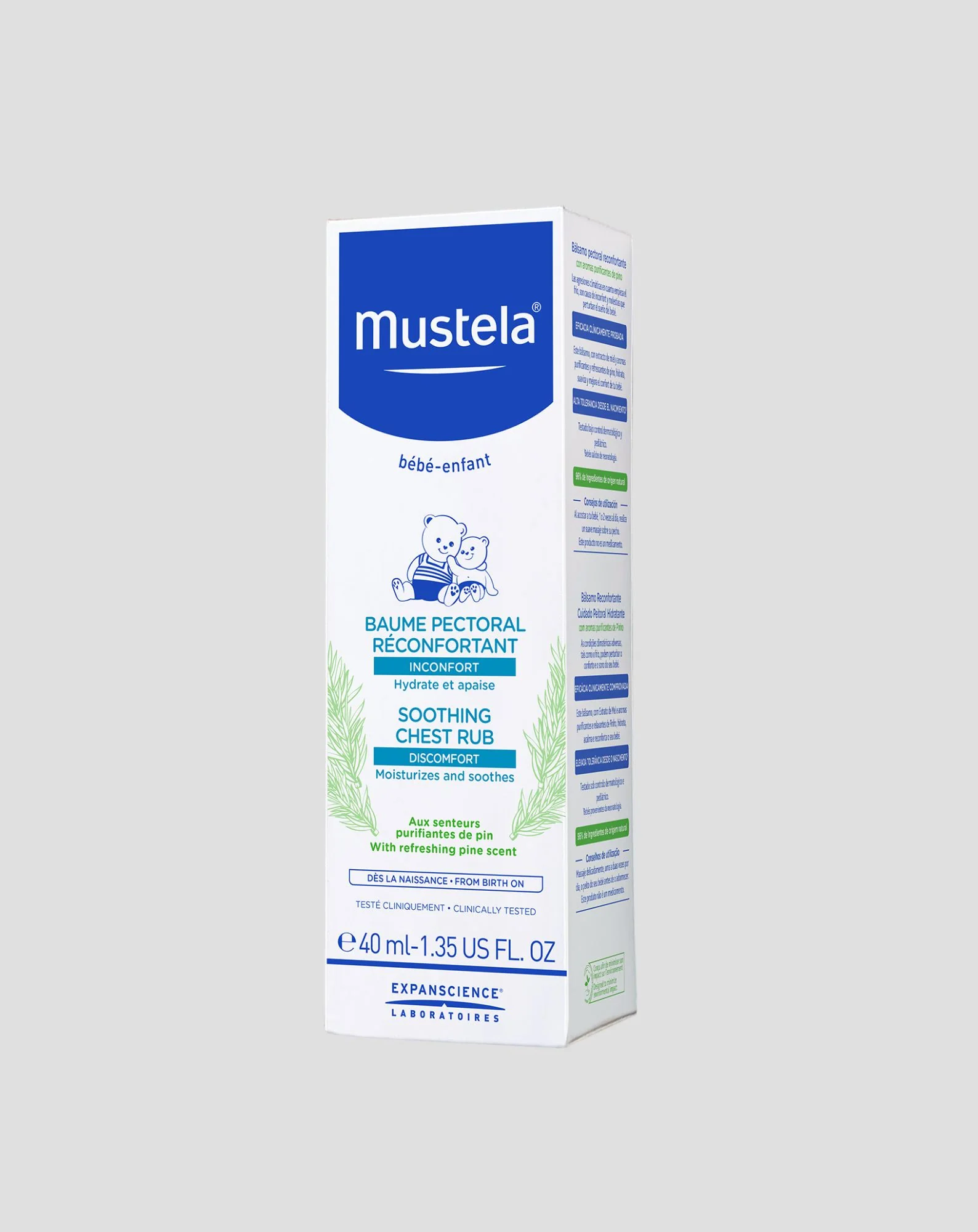 Kojący balsam do nacierania klatki piersiowej Mustela