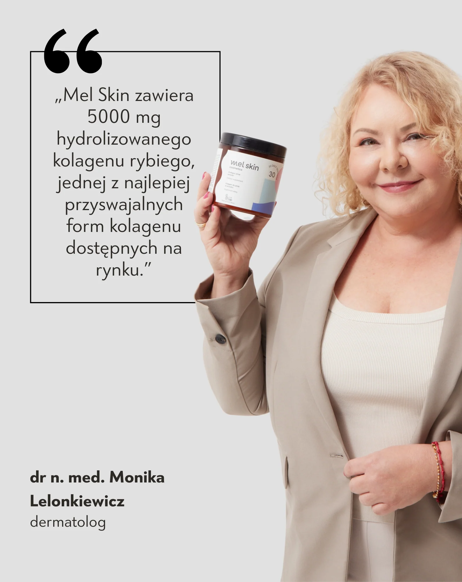 Kolagen rybi 5000 mg w proszku do picia dla pięknej skóry, włosów, paznokci i zdrowych stawów z glukozaminą i witaminą C Mel Skin - Image 4