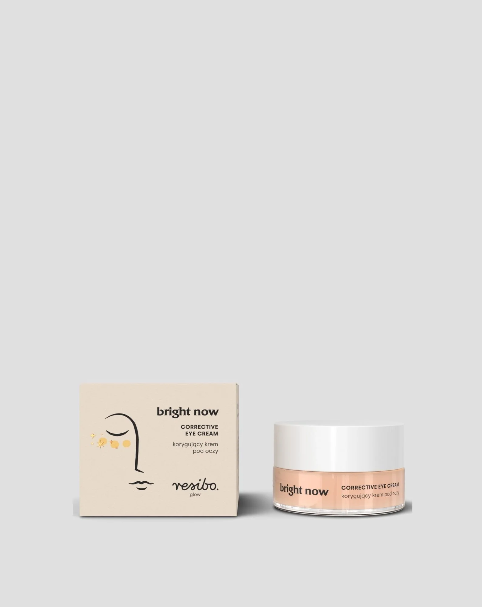 Korygująco-rozświetlający krem Bright Now pod oczy 15 ml Resibo - Image 4