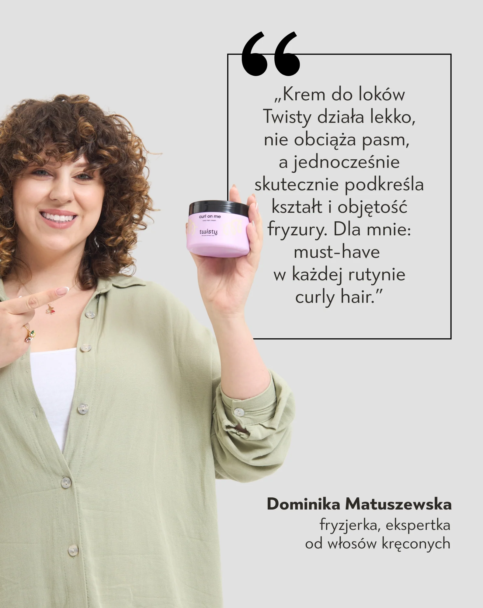 Krem do loków aktywator naturalnego skrętu włosów kręconych i puszących się Twisty - Image 4