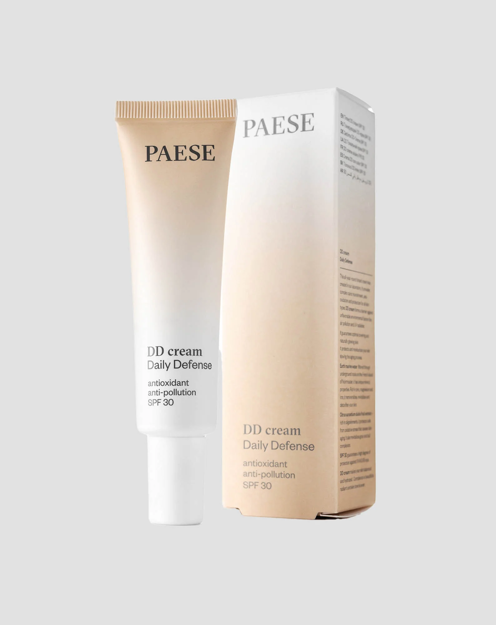 Krem koloryzujący DD z filtrem SPF 30 kolor 4W golden beige subtelnie rozświetlający Paese - Image 3
