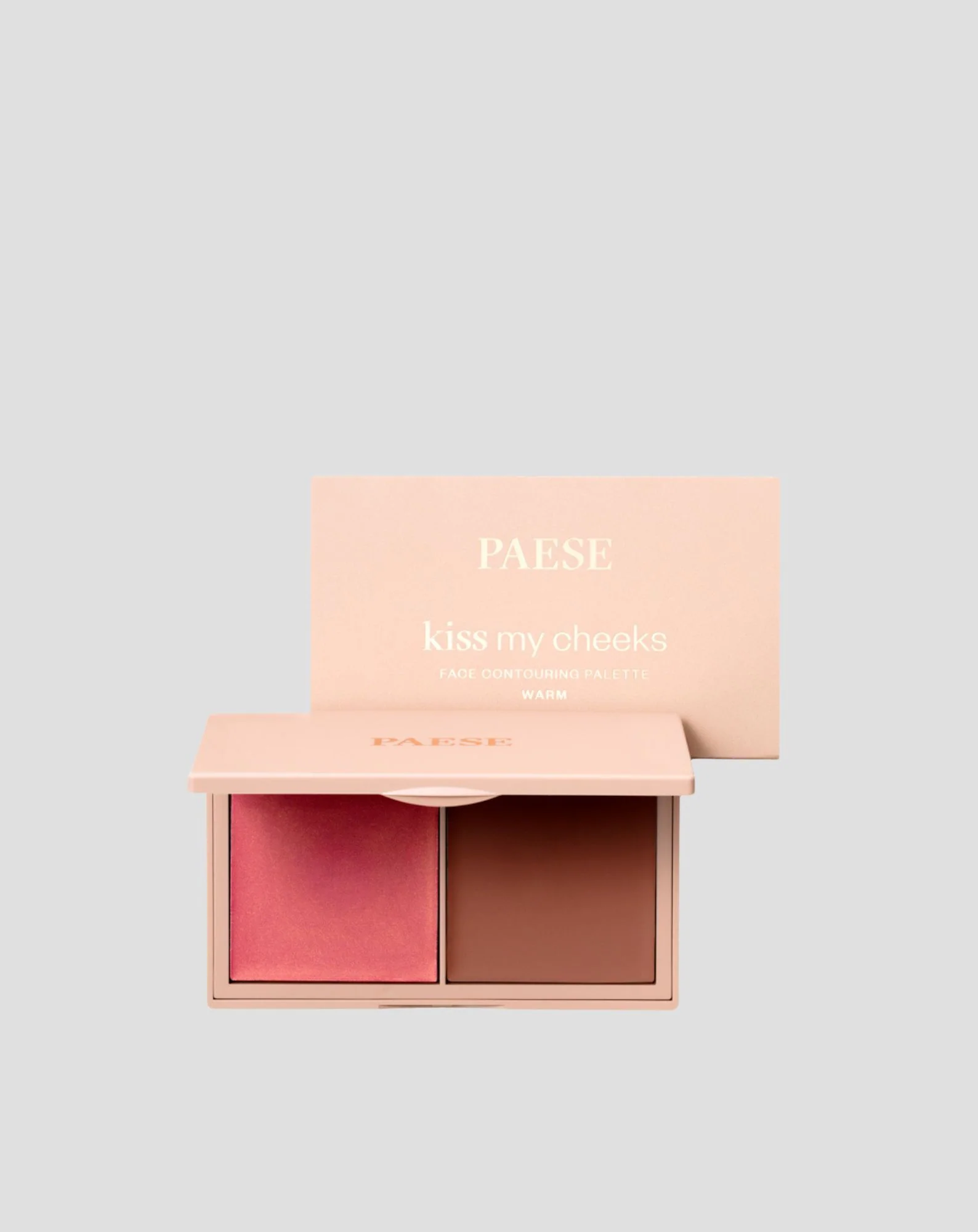 Kremowa paleta do konturowania twarzy kiss my cheeks warm Paese - Image 3