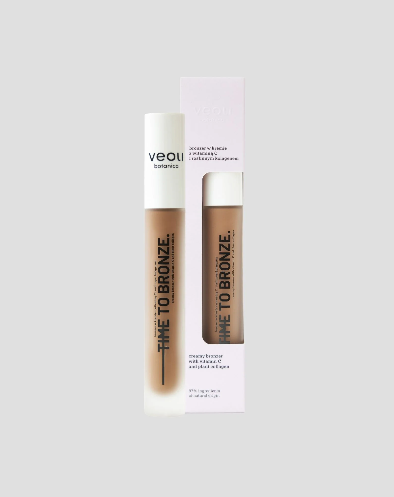 Kremowy bronzer Time to bronze z witaminą E i roślinnym kolagenem Veoli Botanica - Image 4