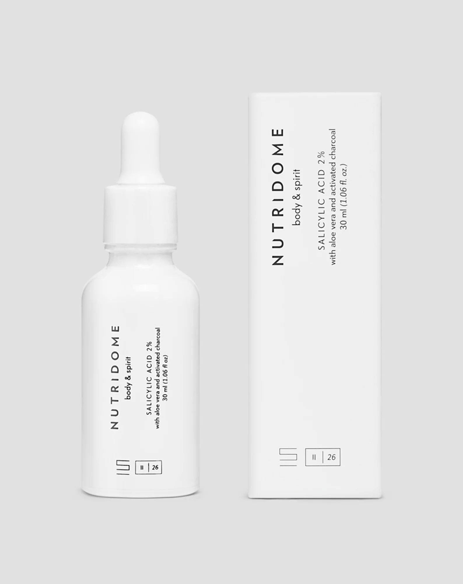 Kwas salicylowy 2% serum do twarzy na niedoskonałości i trądzik z niacyną i aloesem Nutridome - Image 3