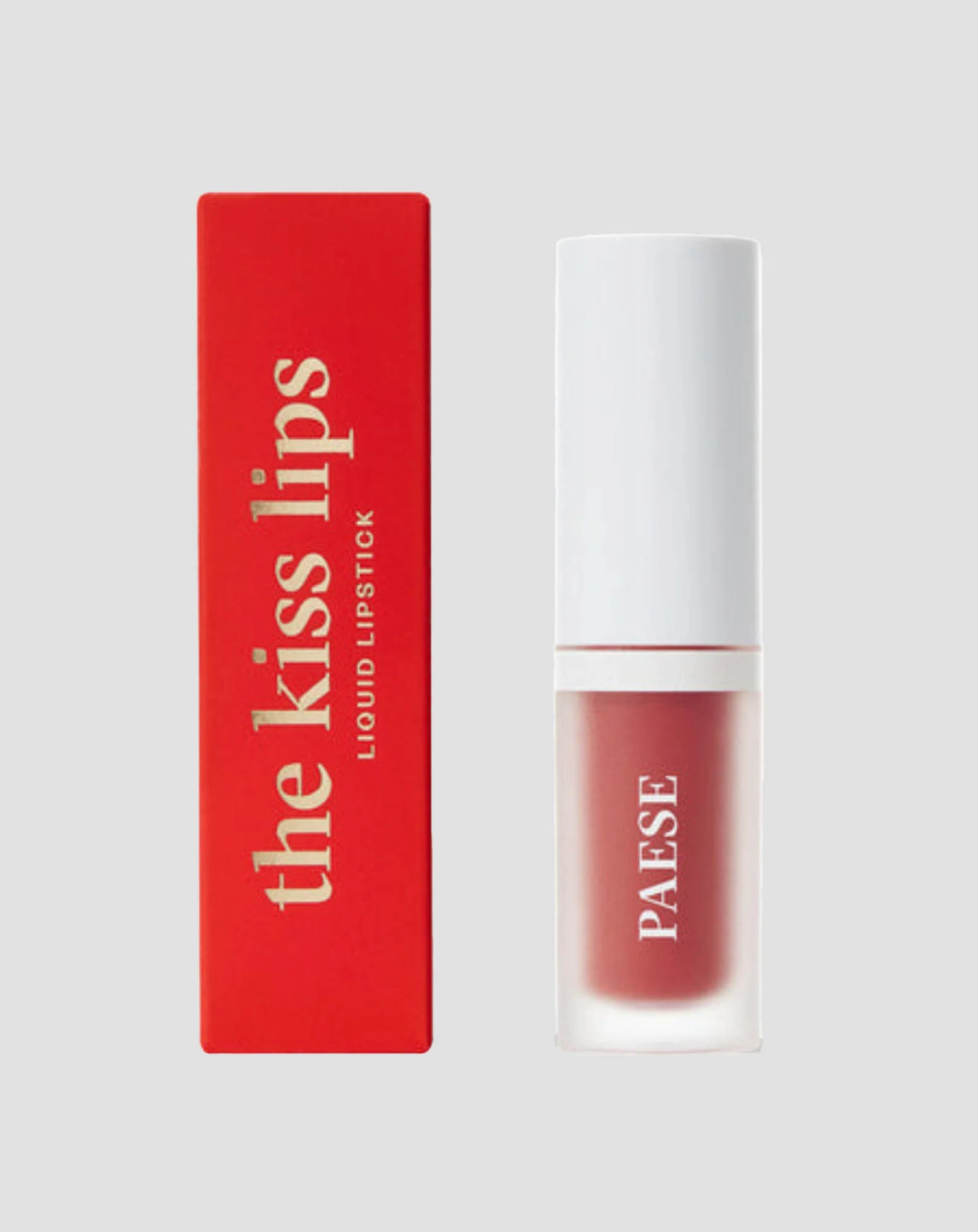 Lekka, matowa pomadka w płynie bez uczucia lepkości The Kiss Lips 02 Nude Coral Paese
