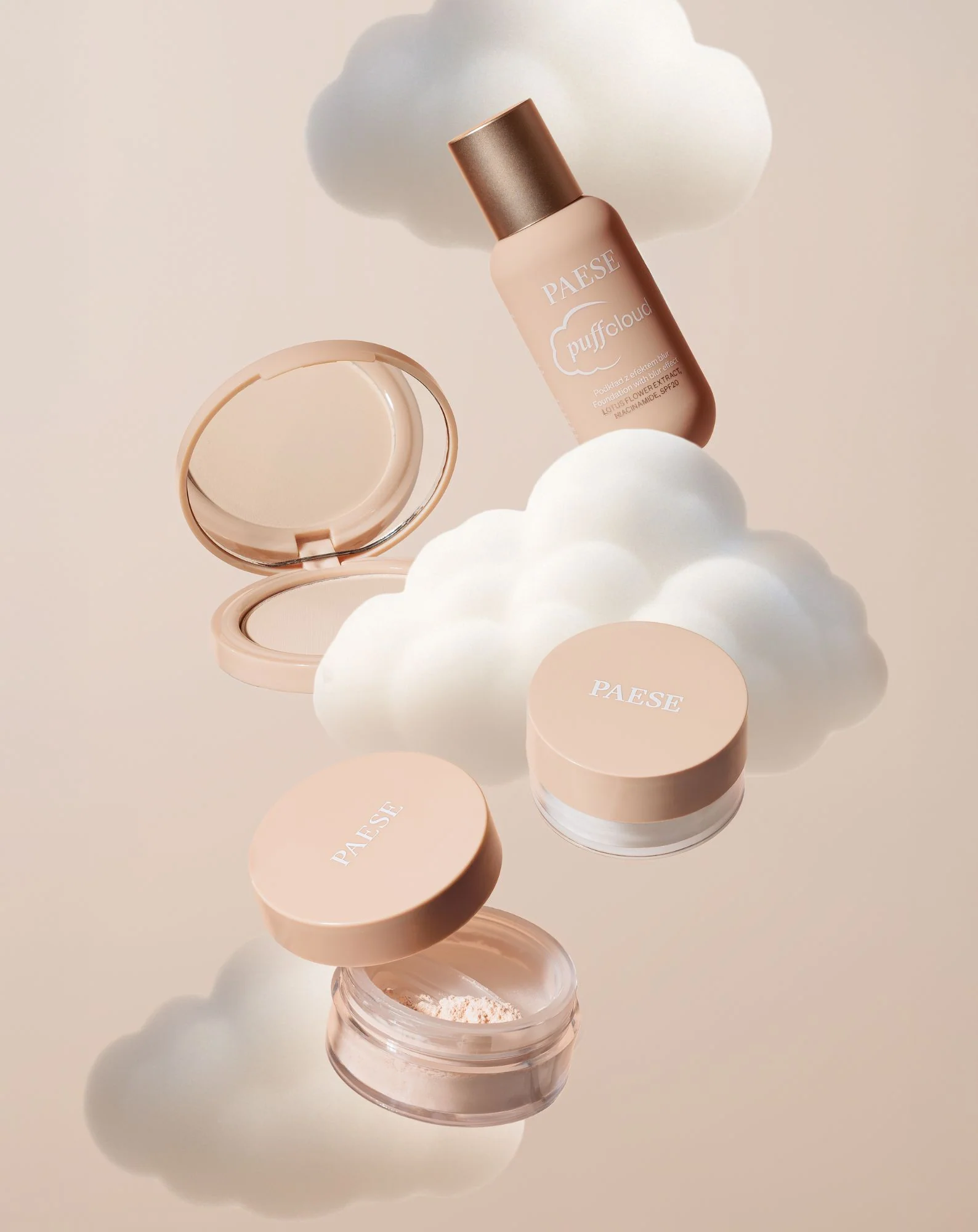 Lekki puder pod oczy z efektem blur Puff Cloud Paese - Image 3