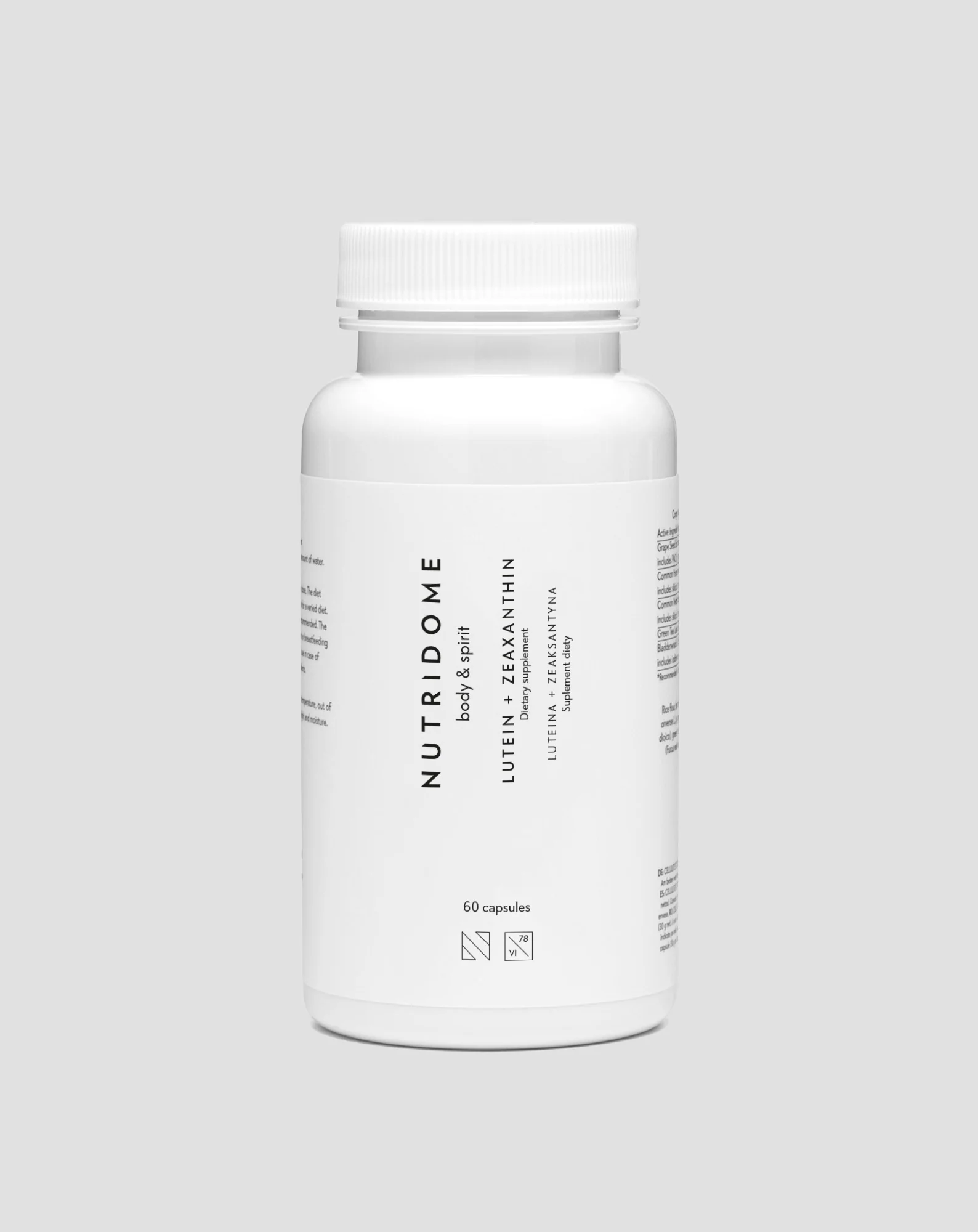 Luteina + Zeaksantyna na oczy i wzrok suplement diety Nutridome 60 kapsułek