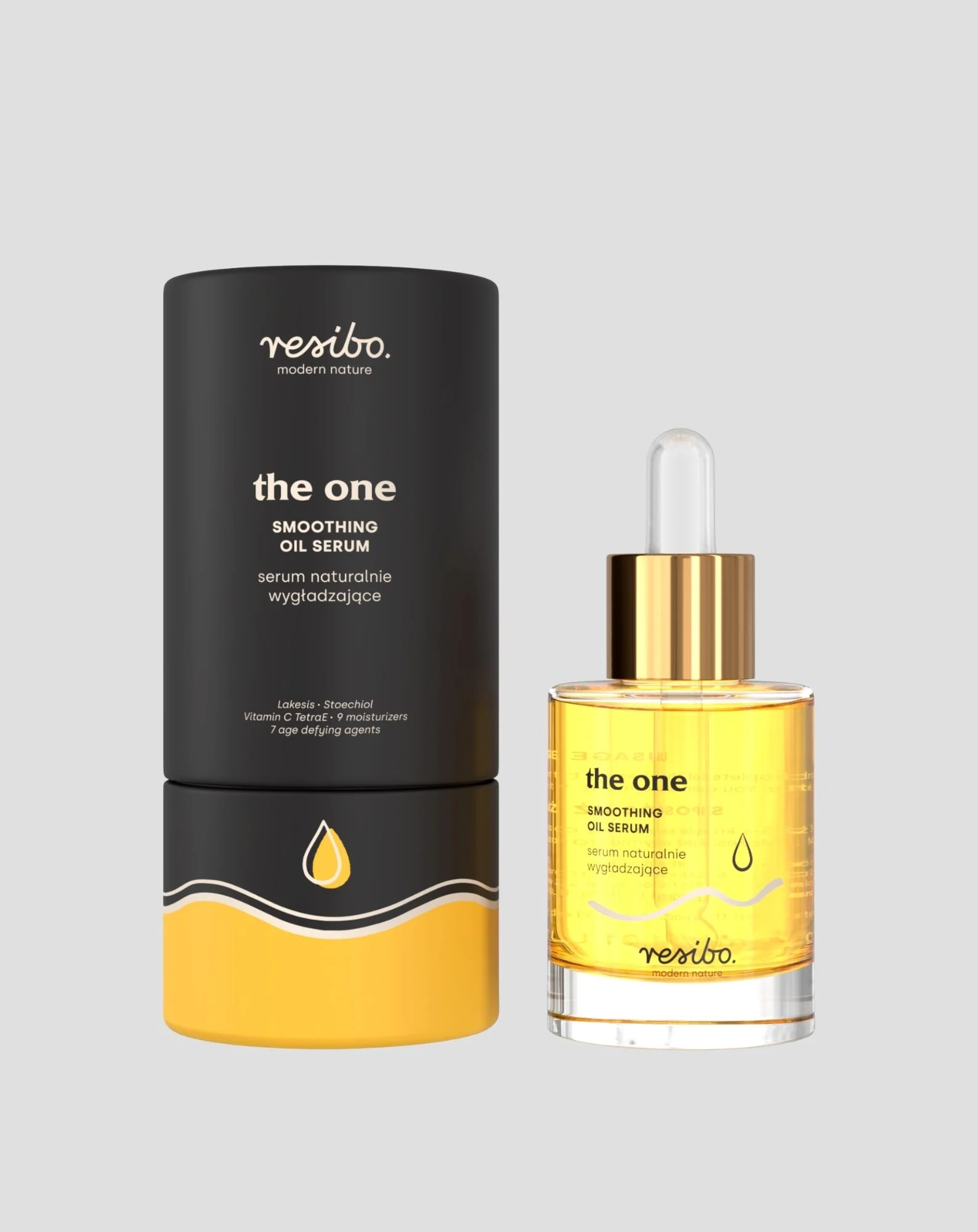 Naturalnie wygładzające serum The One do twarzy zapobiegające zmarszczkom 30 ml Resibo - Image 3