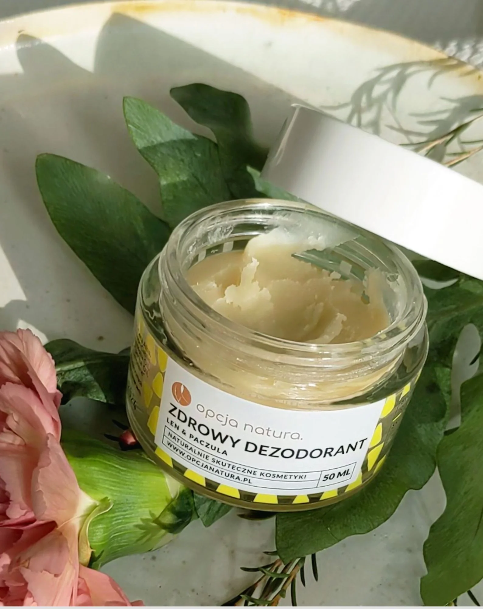 Naturalny dezodorant w kremie - zdrowy dezodorant len & Paczula Opcja Natura - Image 3