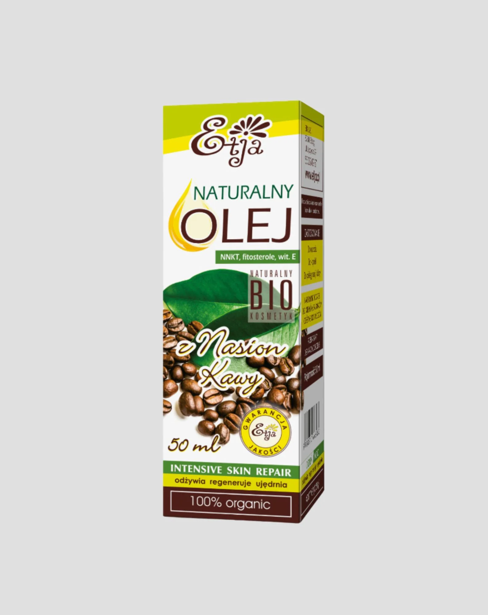 Naturalny olej z nasion kawy BIO na opuchnięcia, zmarszczki i cellulit Etja - Image 2