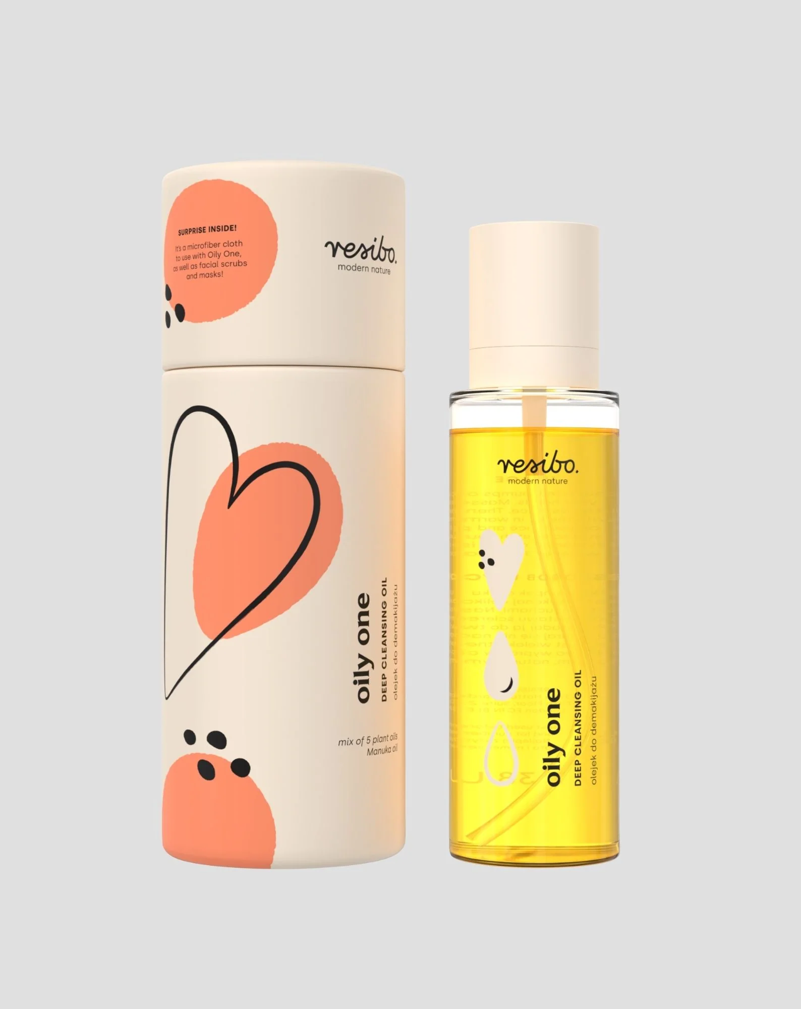 Naturalny olejek Oily One do demakijażu twarzy zapewniający nawilżenie 100 ml Resibo - Image 3