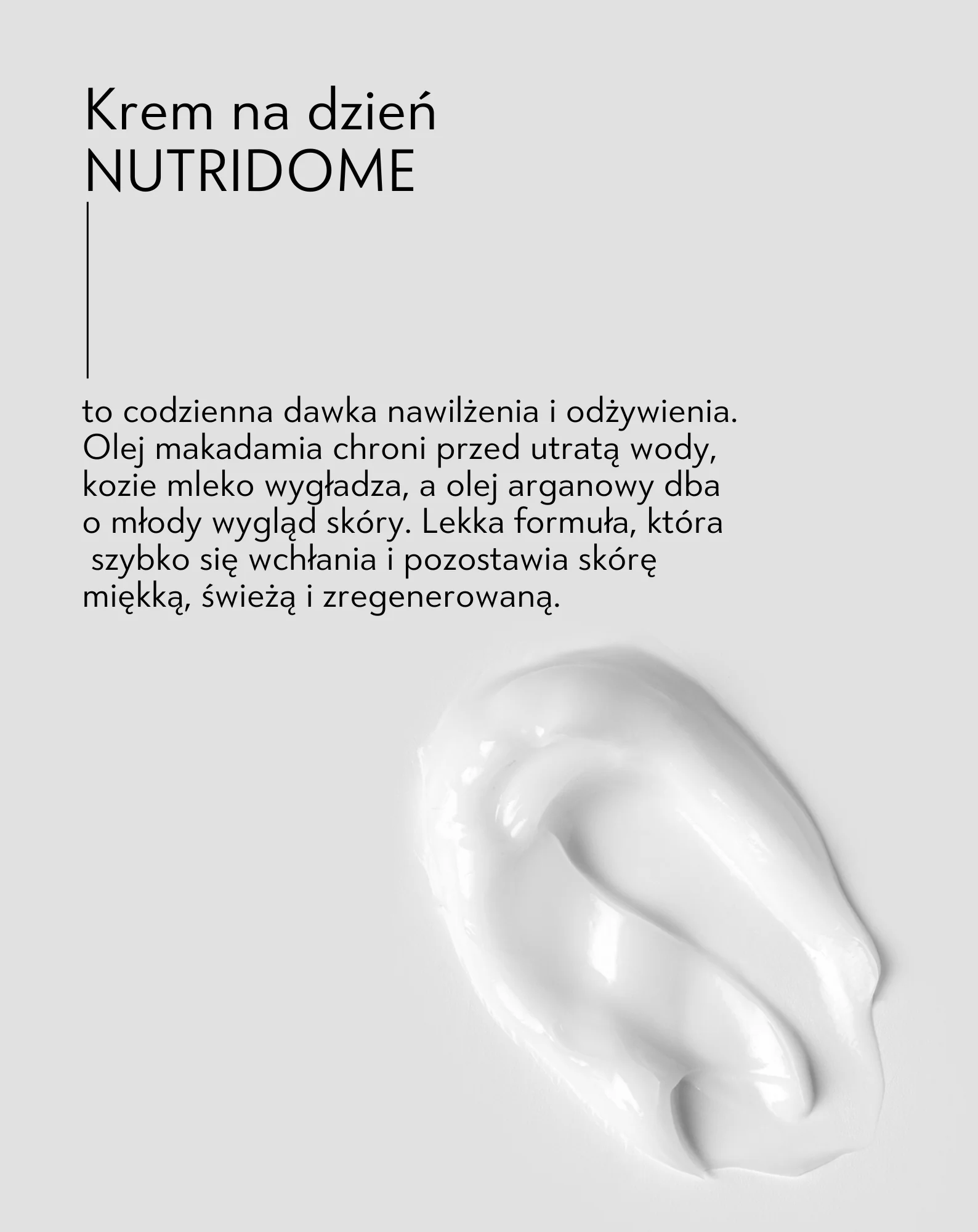 Nawilżający krem do twarzy na dzień przeciwzmarszczkowy z olejem makadamia Nutridome - Image 3