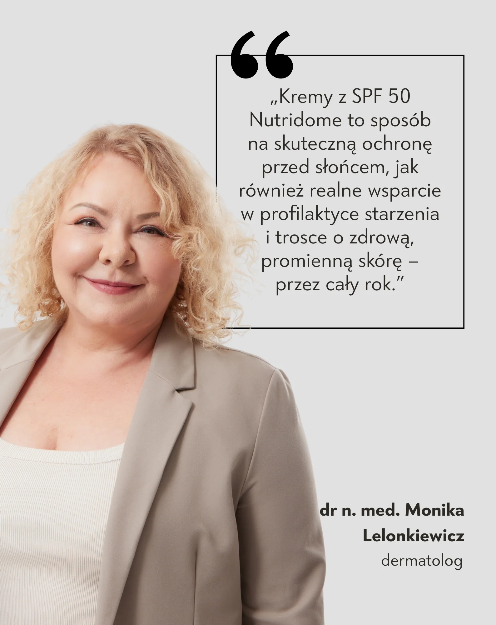 Nawilżający krem do twarzy z SPF 50 z alantoiną i kwasem hialuronowym Nutridome - Image 4
