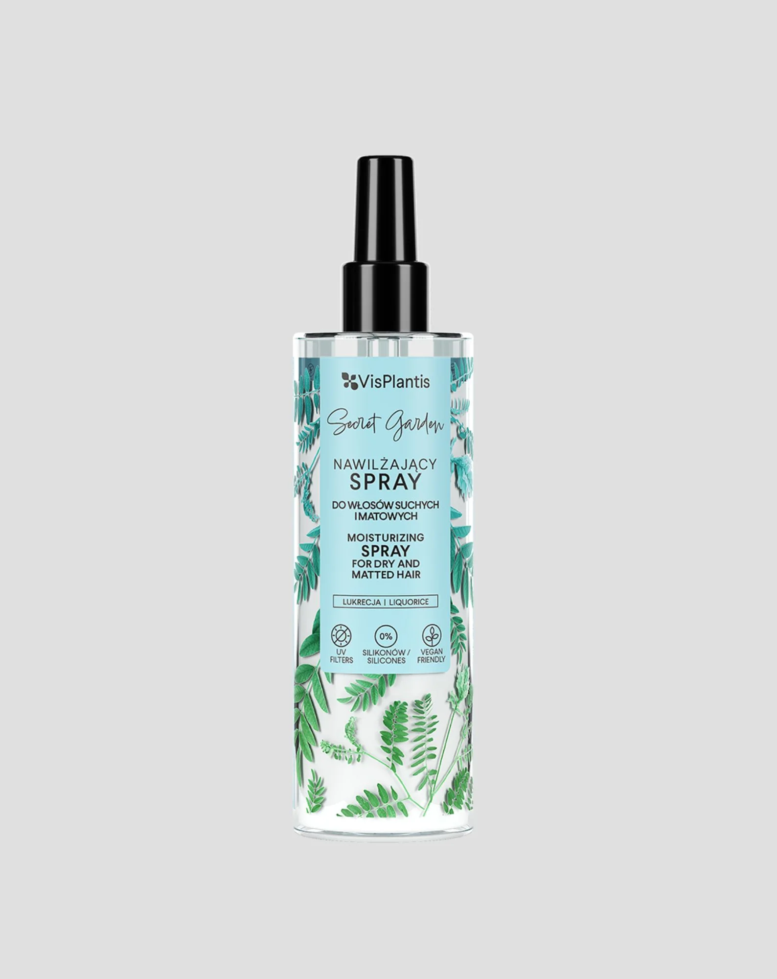 Nawilżający spray do włosów suchych i matowych - lukrecja Vis Plantis