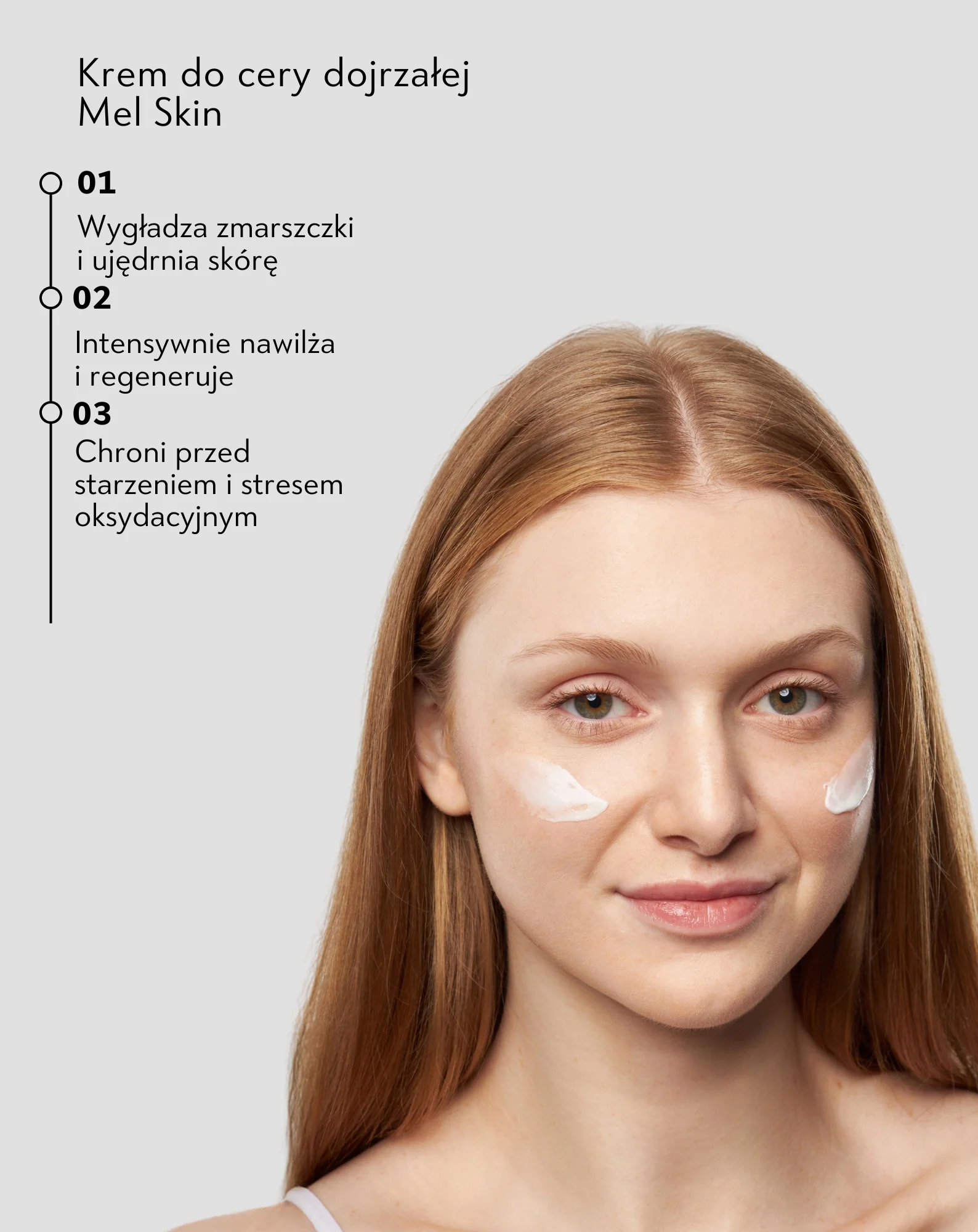 Krem do cery dojrzałej z koenzymem Q10 i witaminą E Mel Skin - Image 3