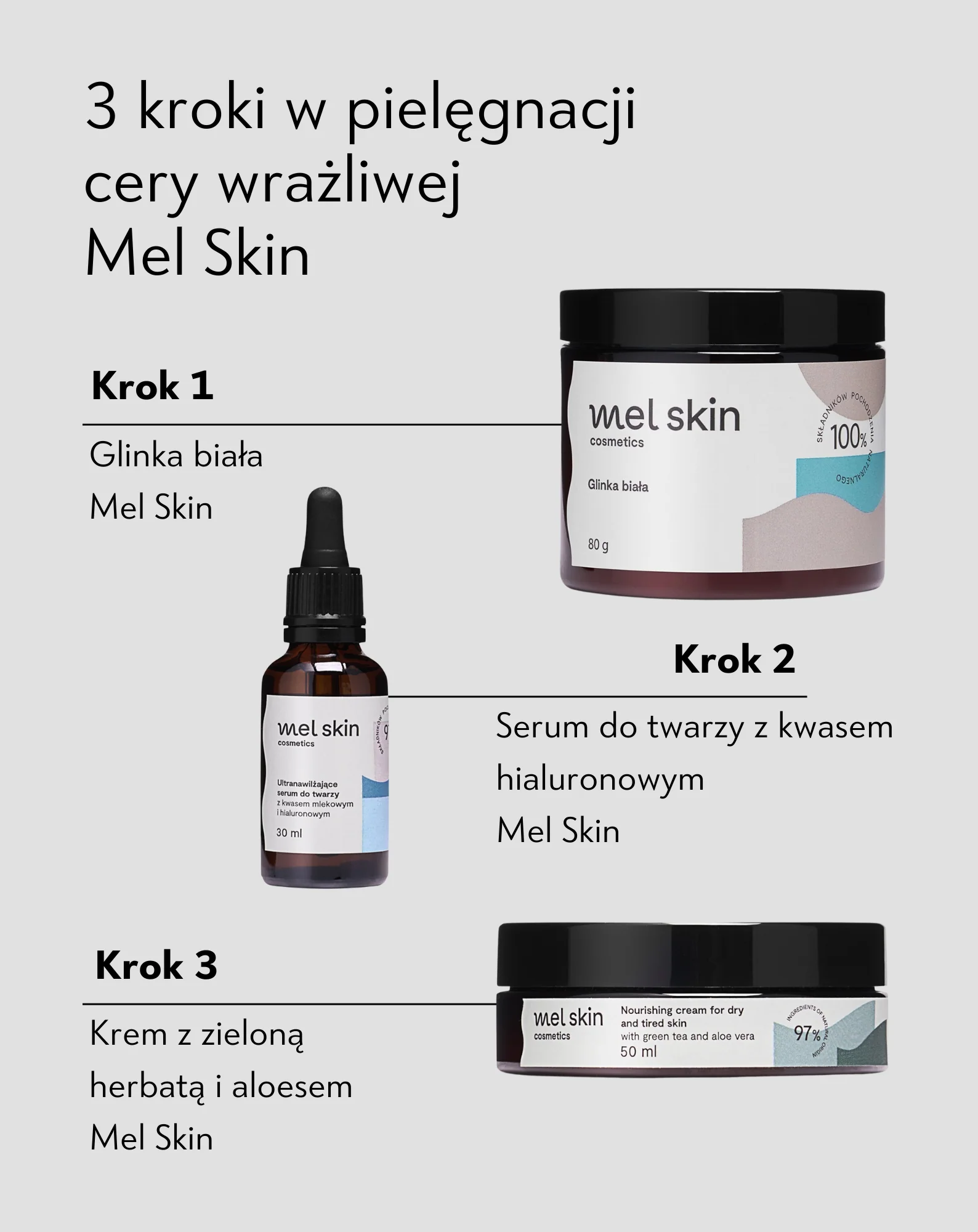 Odżywczy krem do cery suchej i zmęczonej z zieloną herbatą i aloesem Mel Skin - Image 4