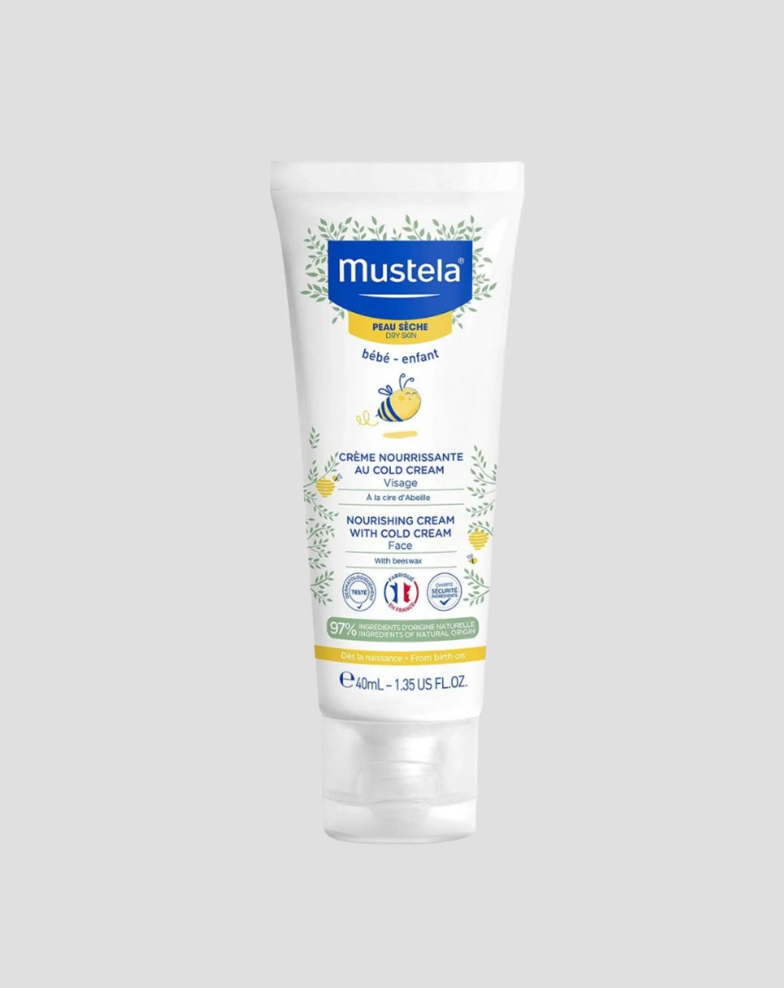 Odżywczy krem z Cold Cream do skóry twarzy do stosowania od pierwszych dni życia Mustela