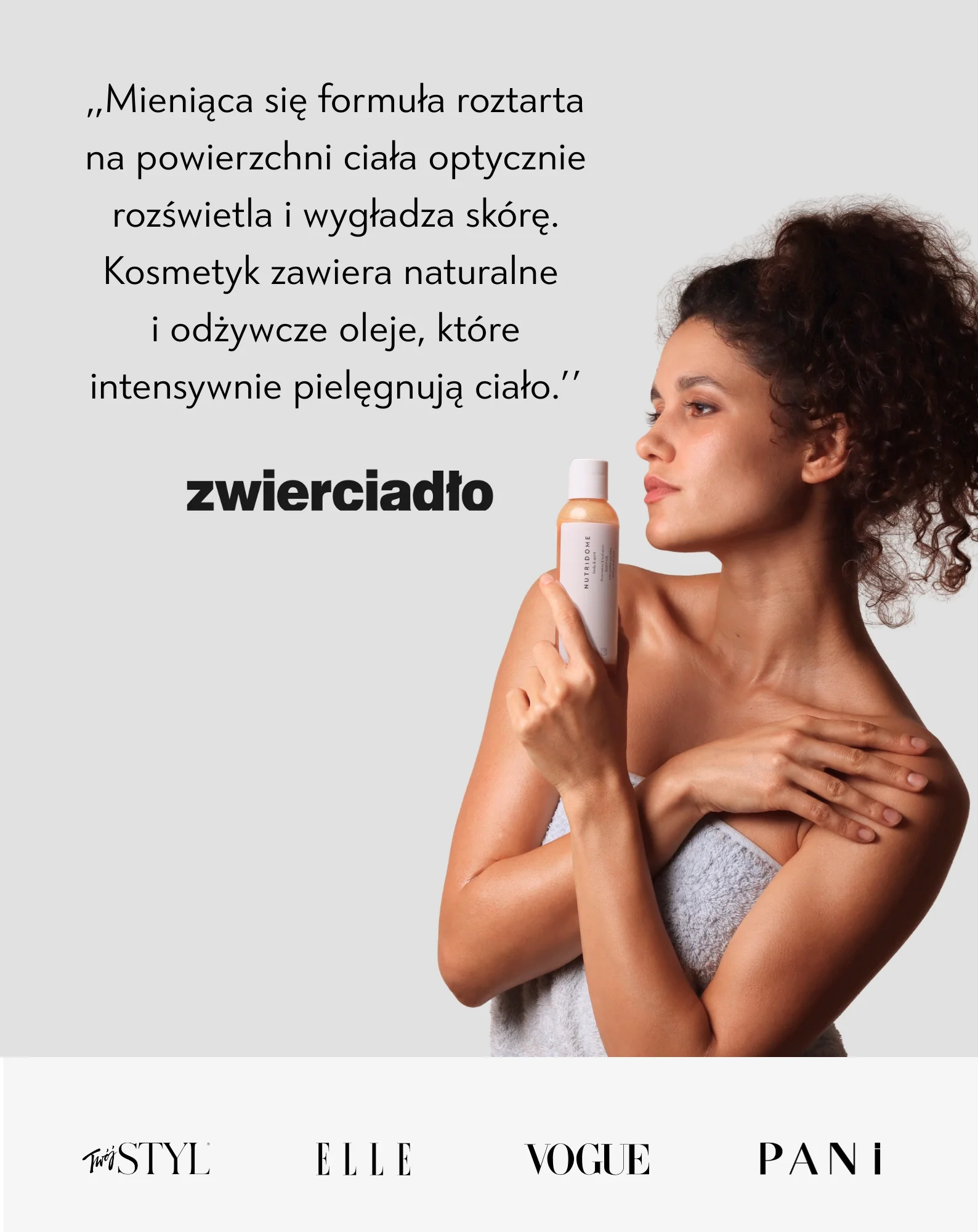 Olejek rozświetlający do ciała z efektem glow z olejem jojoba i olejem arganowym Nutridome - Image 6