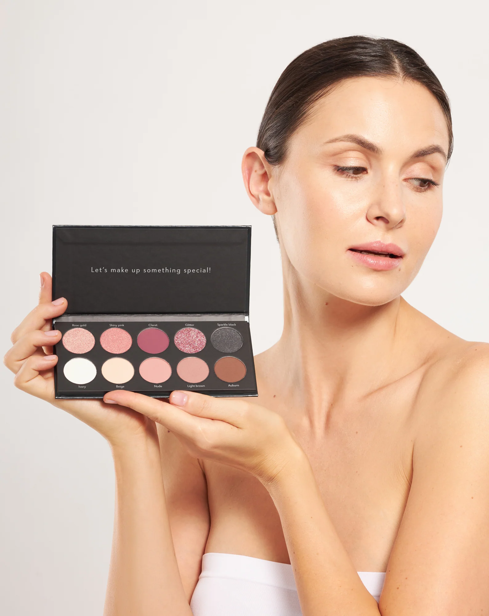 Paleta 10 trwałych cieni do powiek w klasycznych odcieniach Basic Eyeshadow Palette Nutridome - Image 3