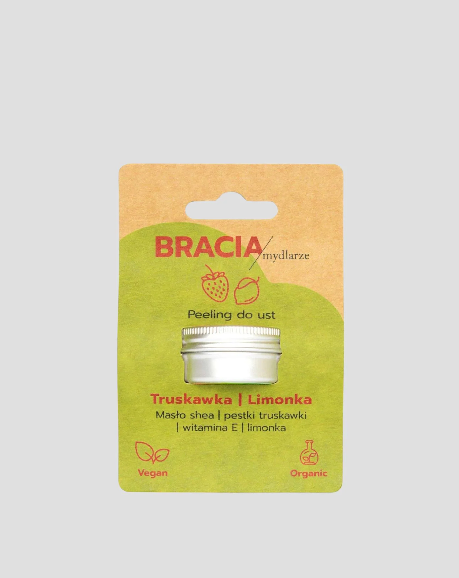 Peeling do ust truskawka z limonką z witaminą E nawilżająco-wygładzający Bracia Mydlarze - Image 3
