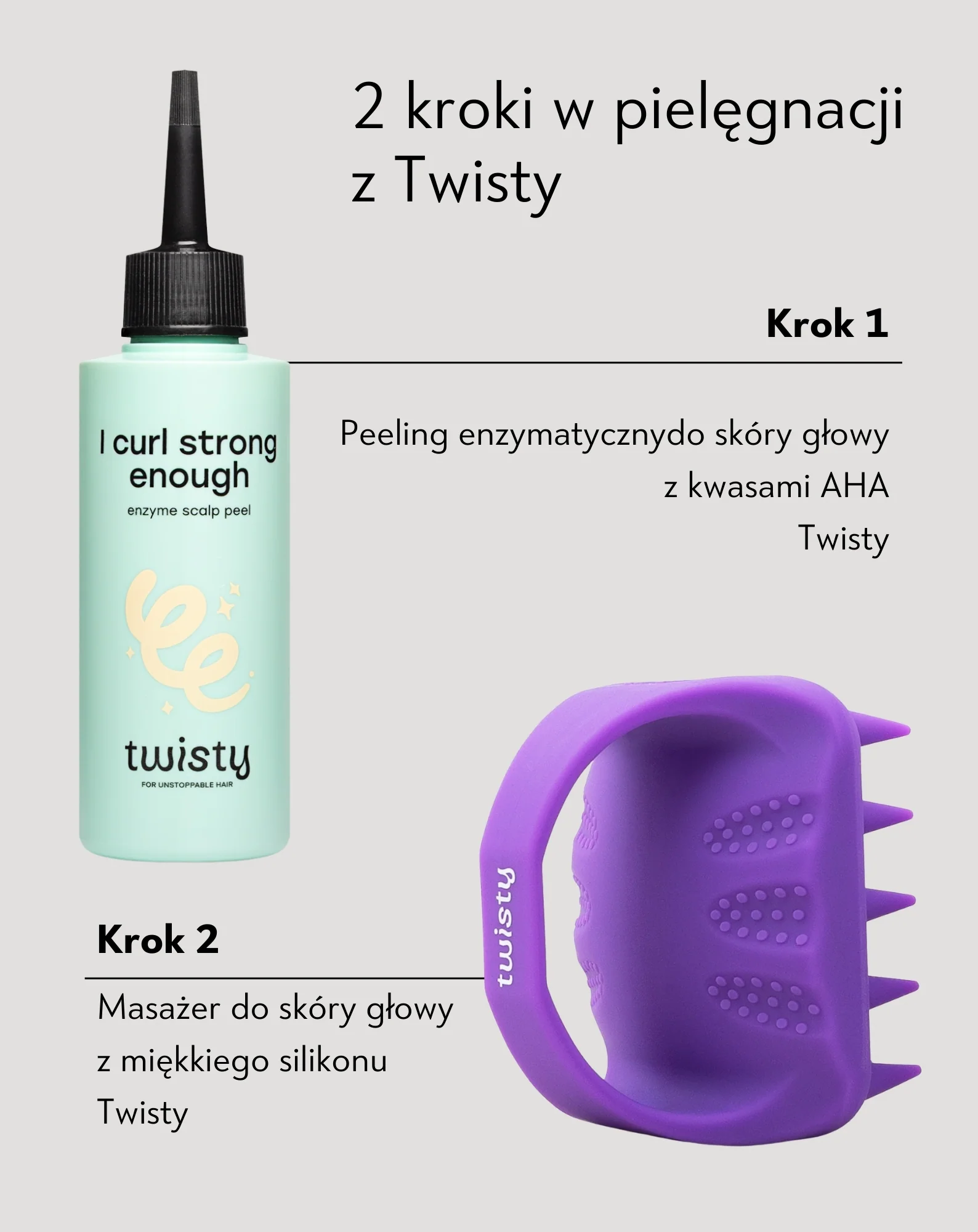 Peeling enzymatyczny do skóry głowy z kwasami AHA oczyszczający i stymulujący mikrokrążenie Twisty - Image 6