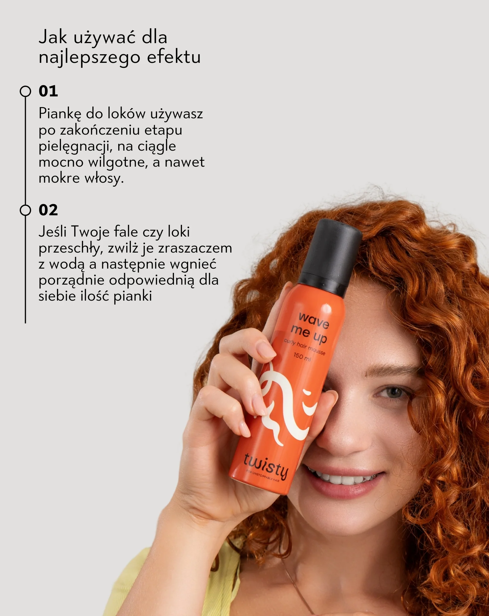 Pianka do włosów kręconych utrwalająca skręt bez efektu obciążenia Wave me up Twisty - Image 3