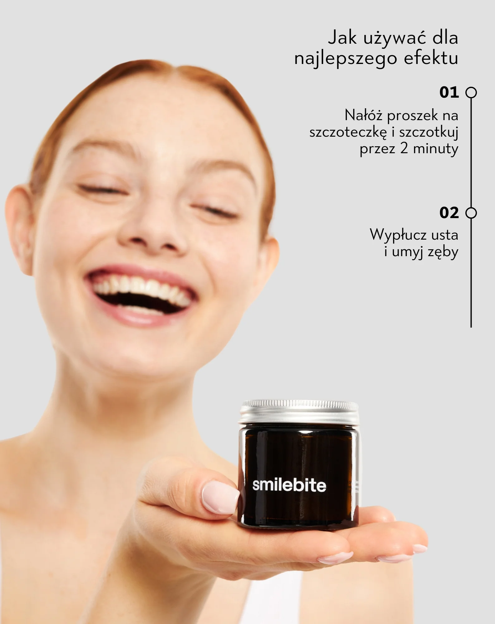 Proszek do wybielania zębów z węglem kokosowym Smilebite - Image 3