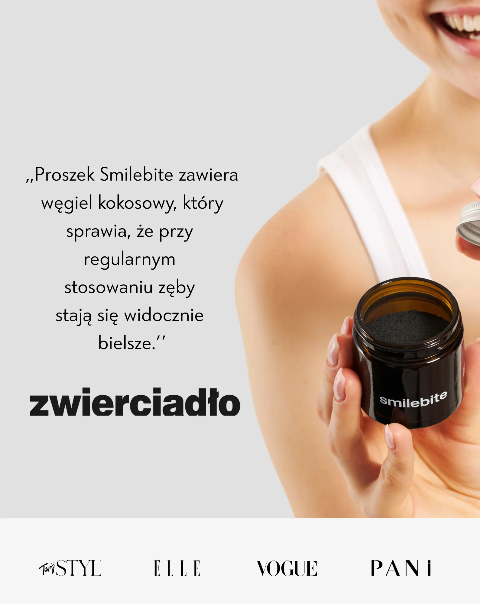 Proszek do wybielania zębów z węglem kokosowym Smilebite - Image 7