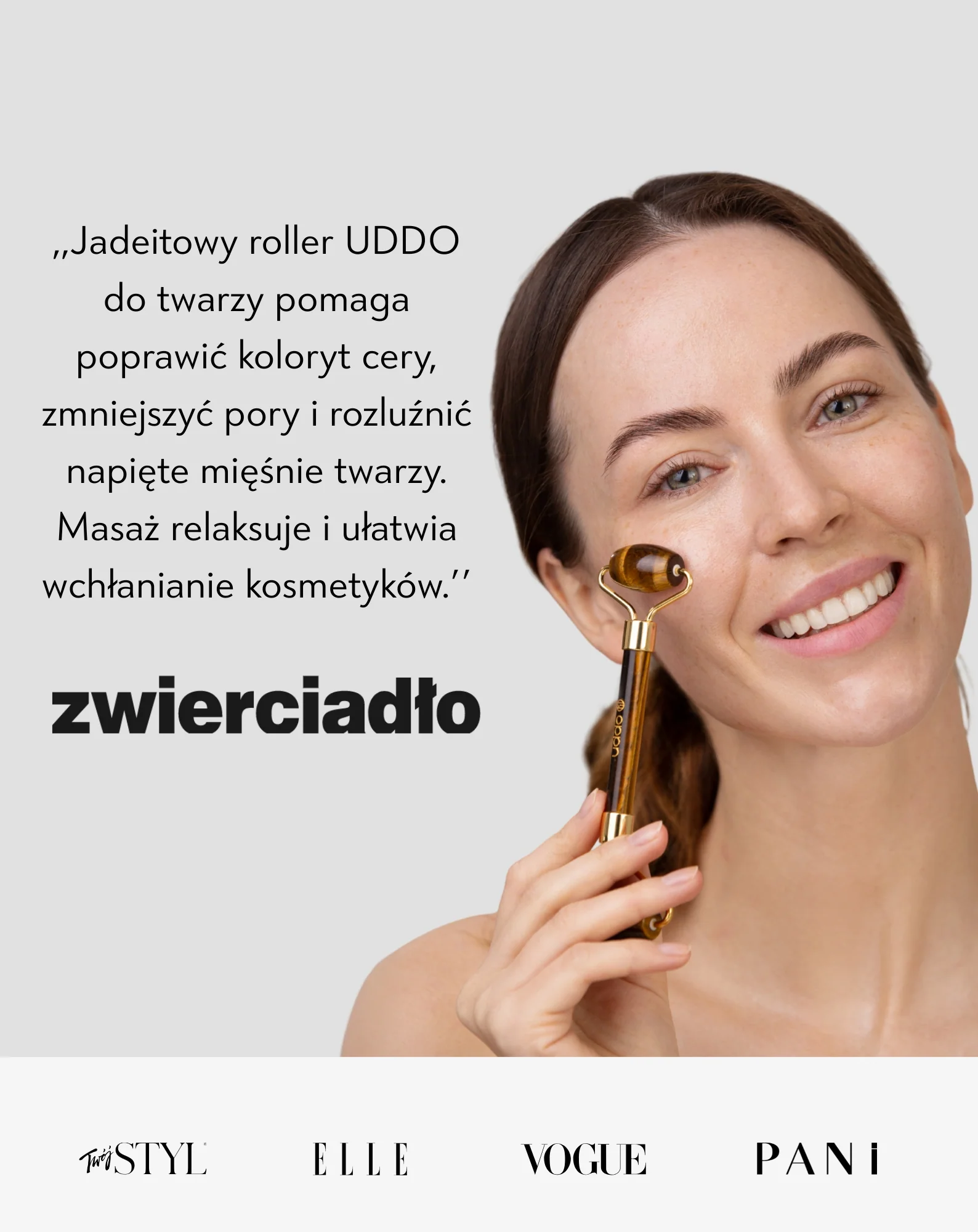 Roller do twarzy z tygrysiego oka zmniejszający cienie i obrzęki Uddo - Image 4