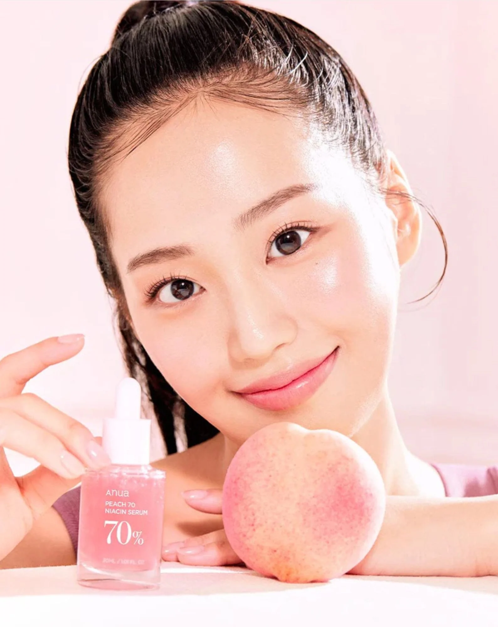 Rozjaśniająco-wygładzające serum z brzoskwinią i niacynamidem Peach 70% Niacinamide Serum ANUA - Image 3