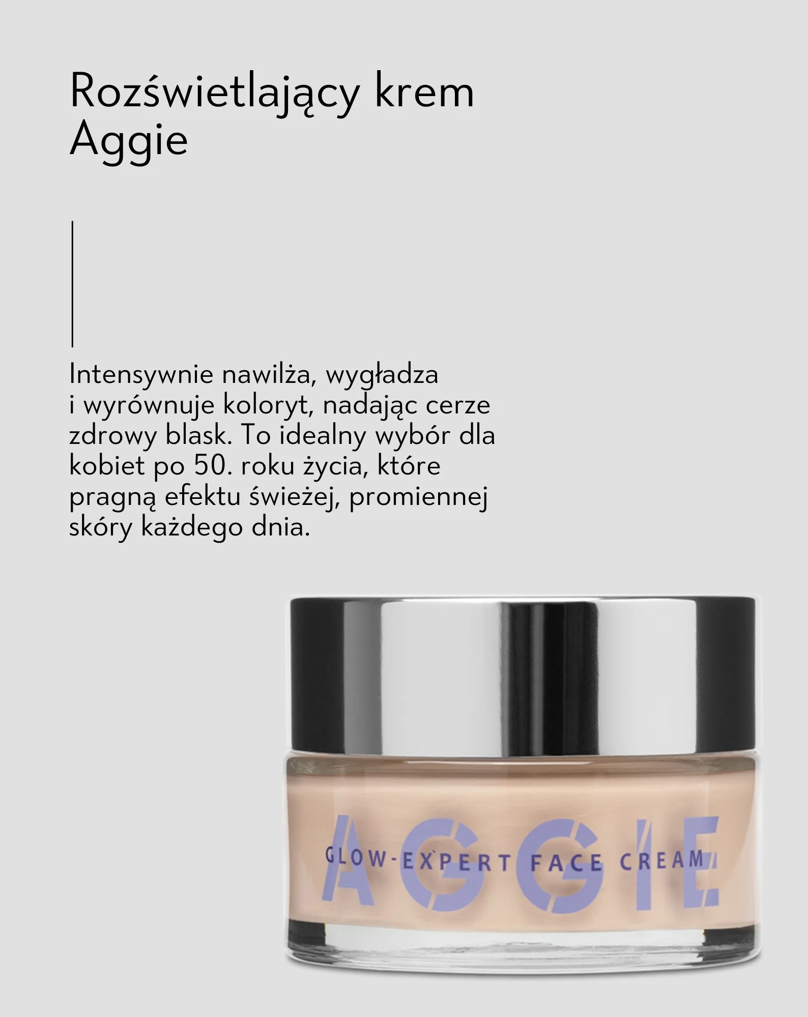 Rozświetlający krem do cery suchej zmniejsza zaczerwienienia i daje efekt glow Aggie - Image 5
