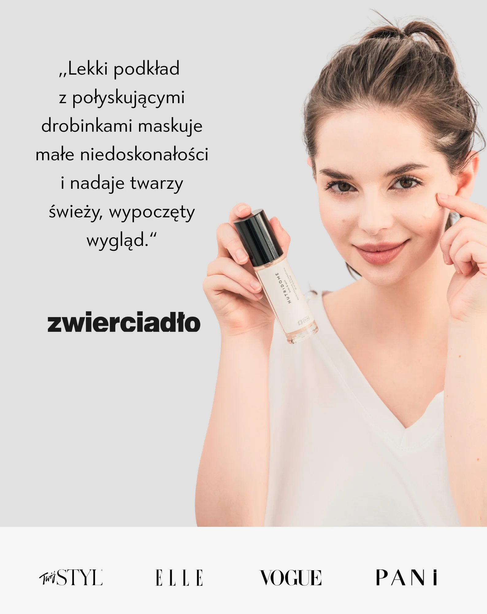 Rozświetlający podkład nawilżający z kwasem hialuronowym 05 Beige Nutridome - Image 6