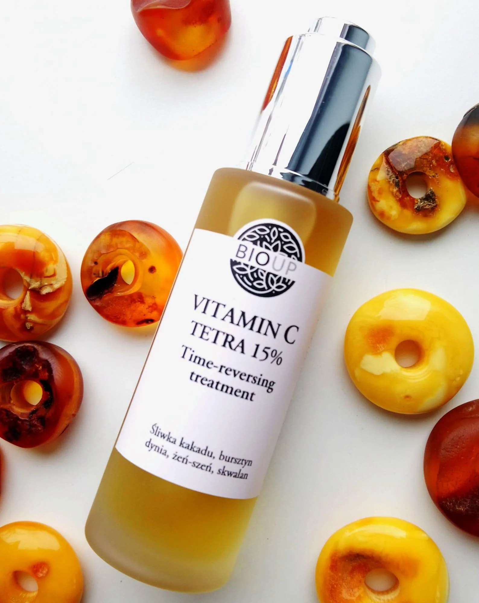 Serum Vitamin C Tetra 15% Time-reversing treatment z bursztynem i żeń-szeniem BIOUP - Image 2