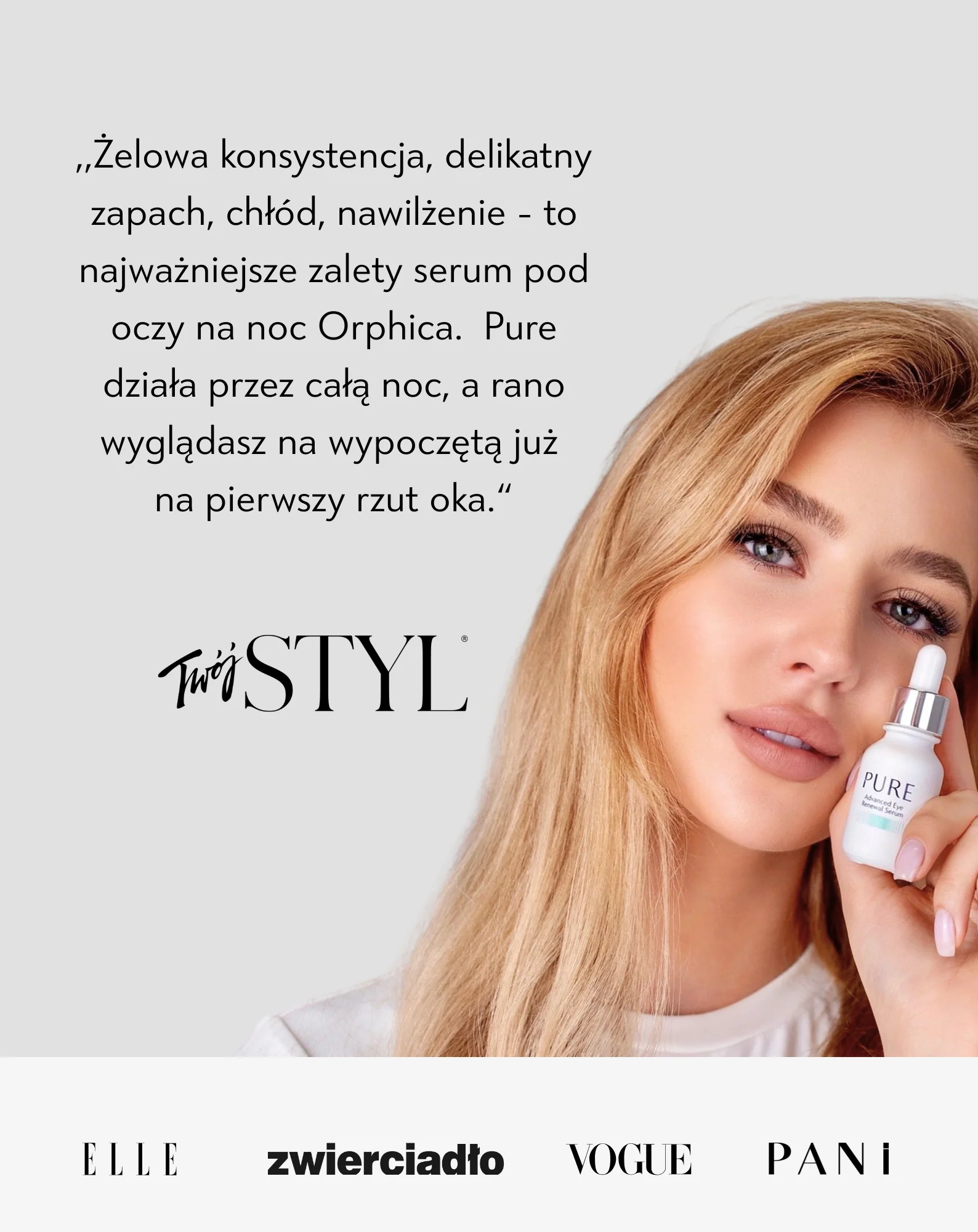 Skoncentrowane serum pod oczy ze śluzem ślimaka na cienie, na zmarszczki, na opuchnięcia Pure Orphica - Image 7