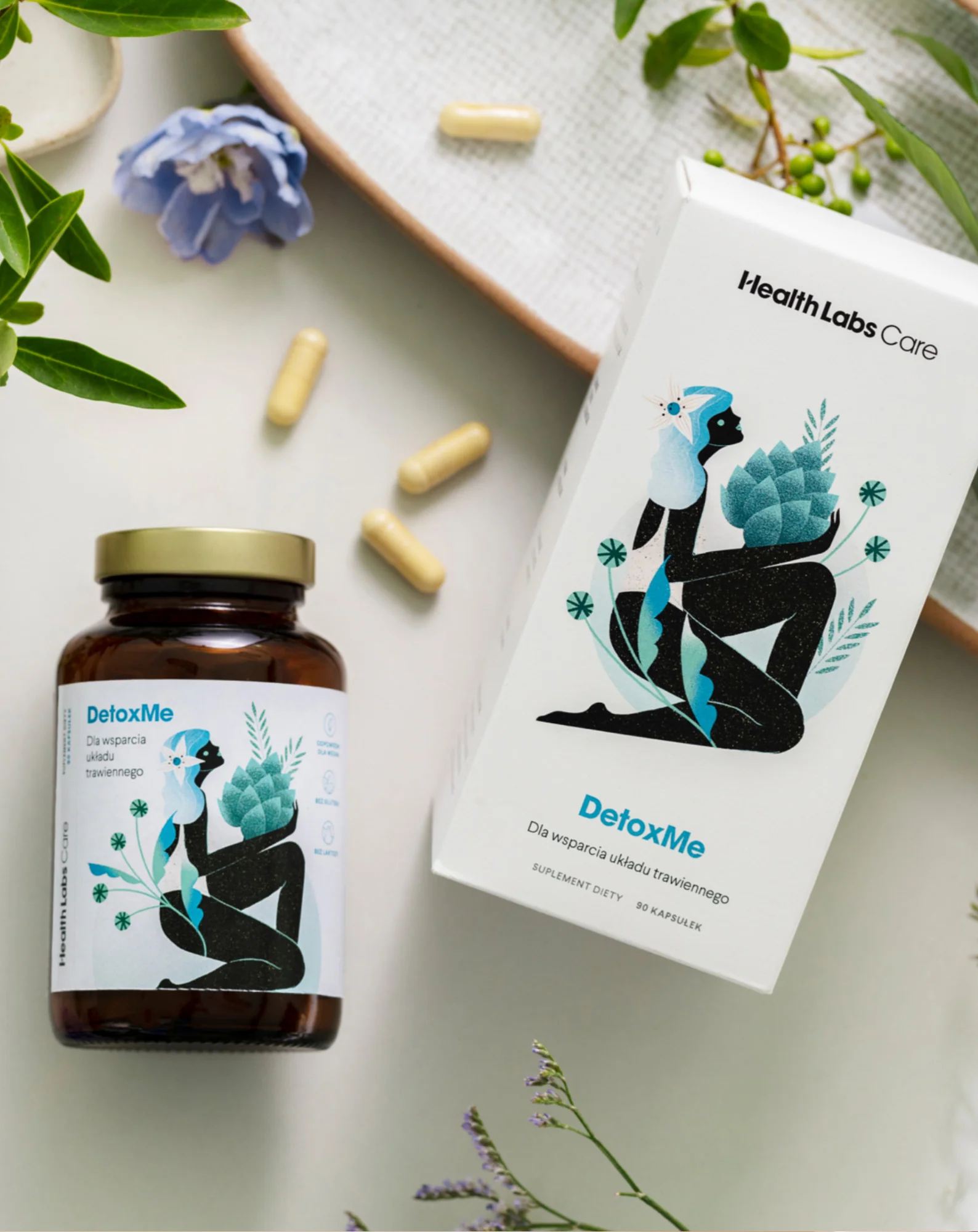 Suplement diety wspierający pracę układu trawiennego DetoxMe Health Labs Care 90 kapsułek - Image 2