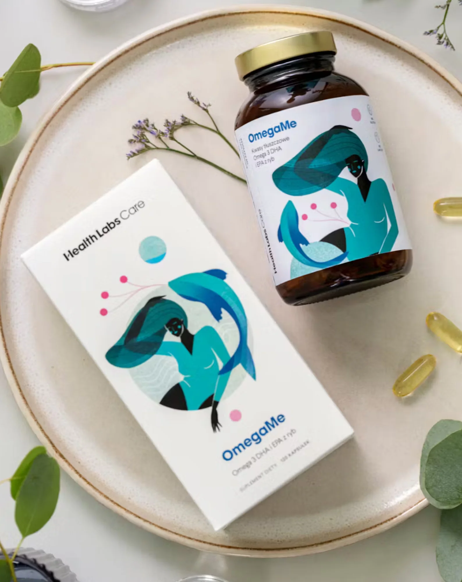 Suplement diety z kwasami tłuszczowymi Omega 3 EPA i DHA z ryb OmegaMe Health Labs Care 60 kapsułek - Image 3