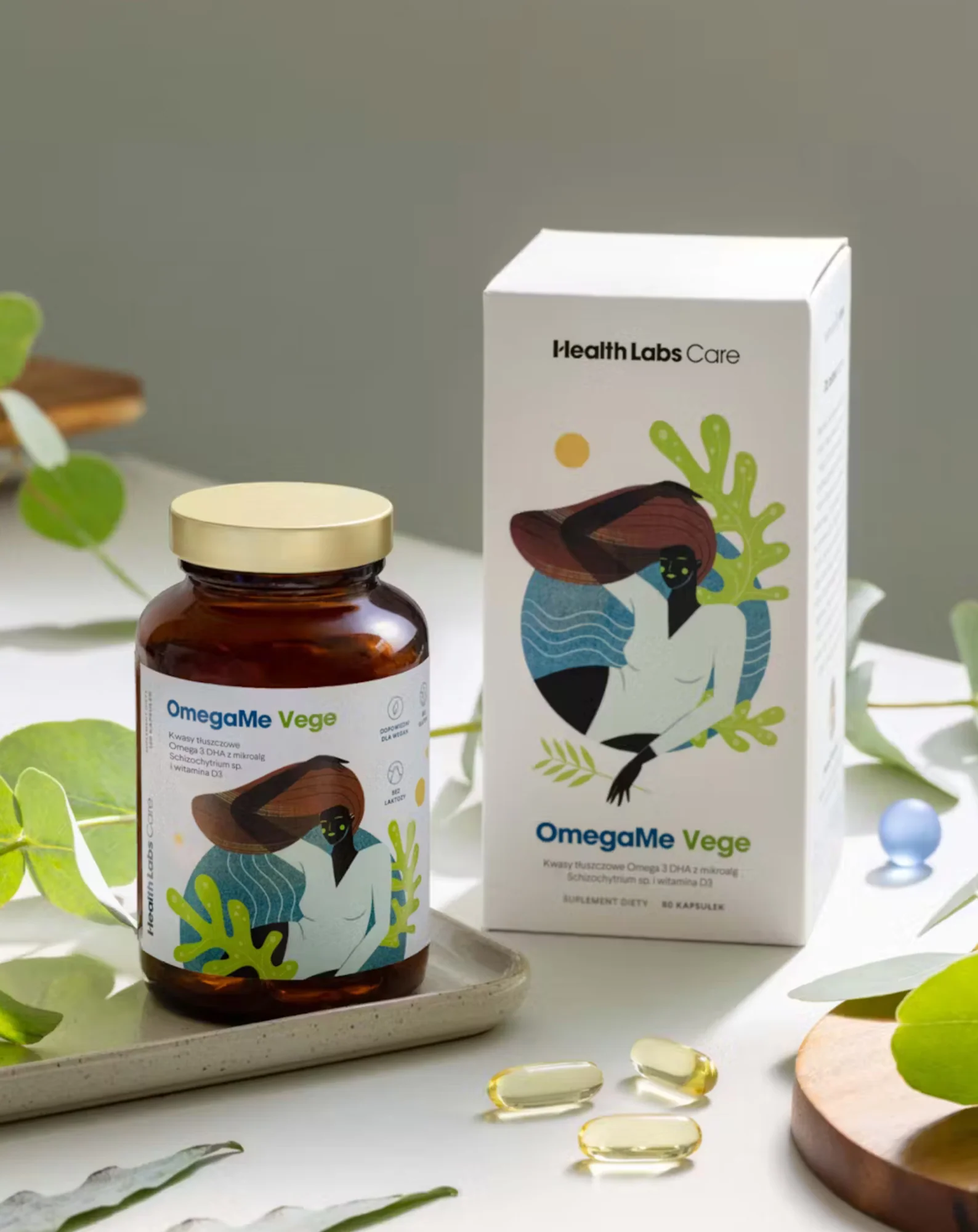 Suplement diety z kwasami tłuszczowymi omega OmegaMe Vege Health Labs Care 60 kapsułek - Image 2