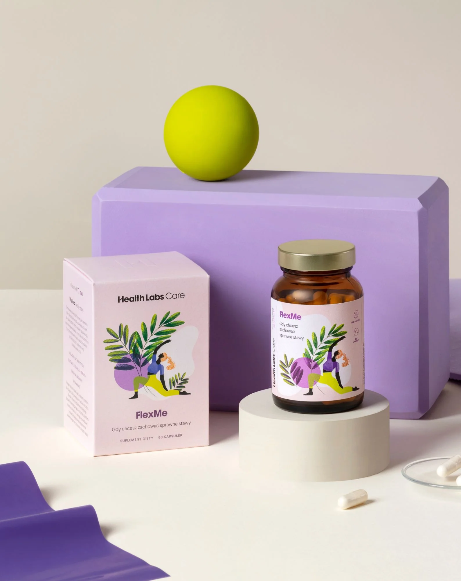 Suplement na stawy FlexMe z kolagenem natywnym typu II Health Labs Care 60 kapsułek - Image 2
