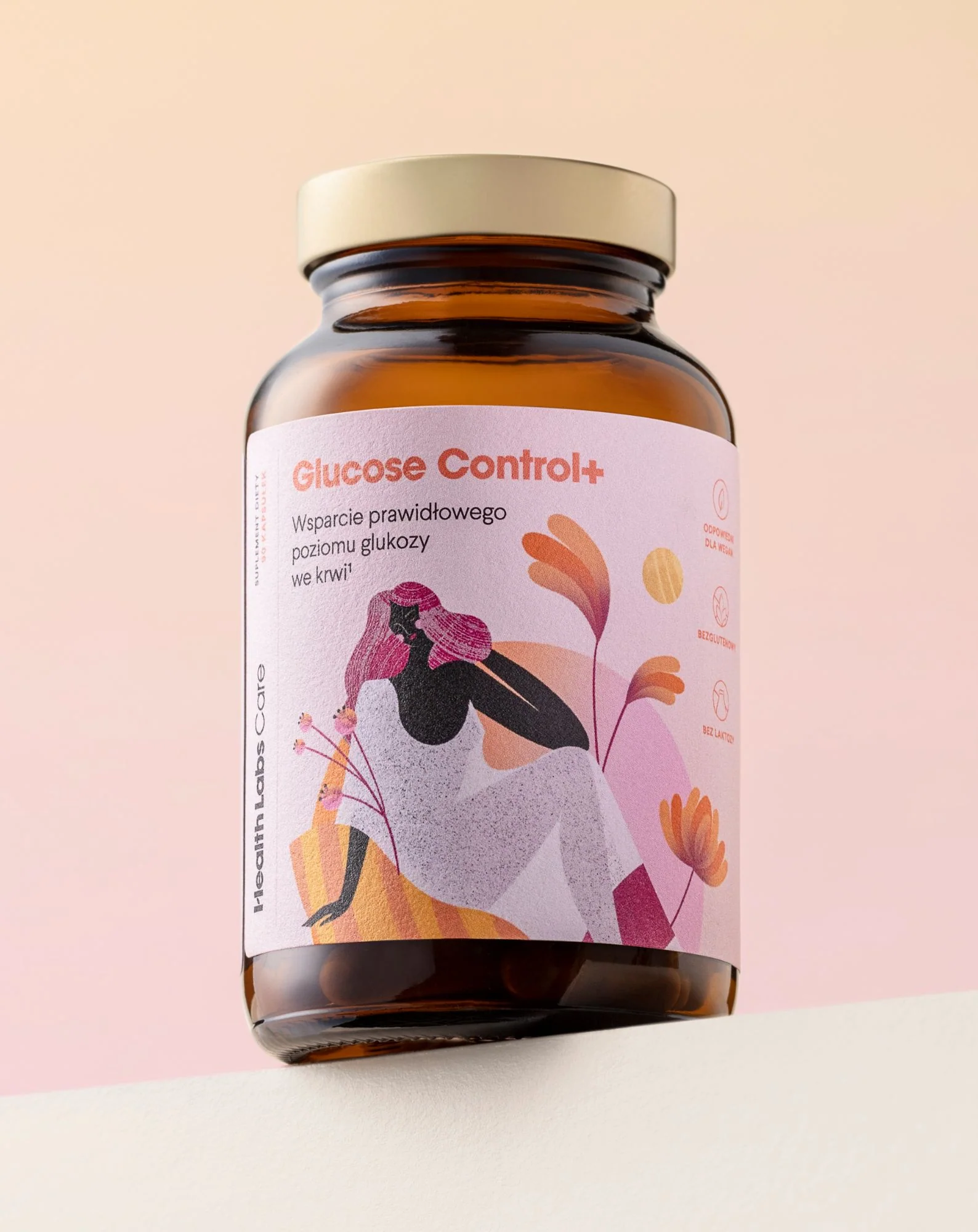 Suplement wspierający kontrolę poziomu cukru we krwi Glucose Control+ Health Labs Care 90 kapsułek - Image 2