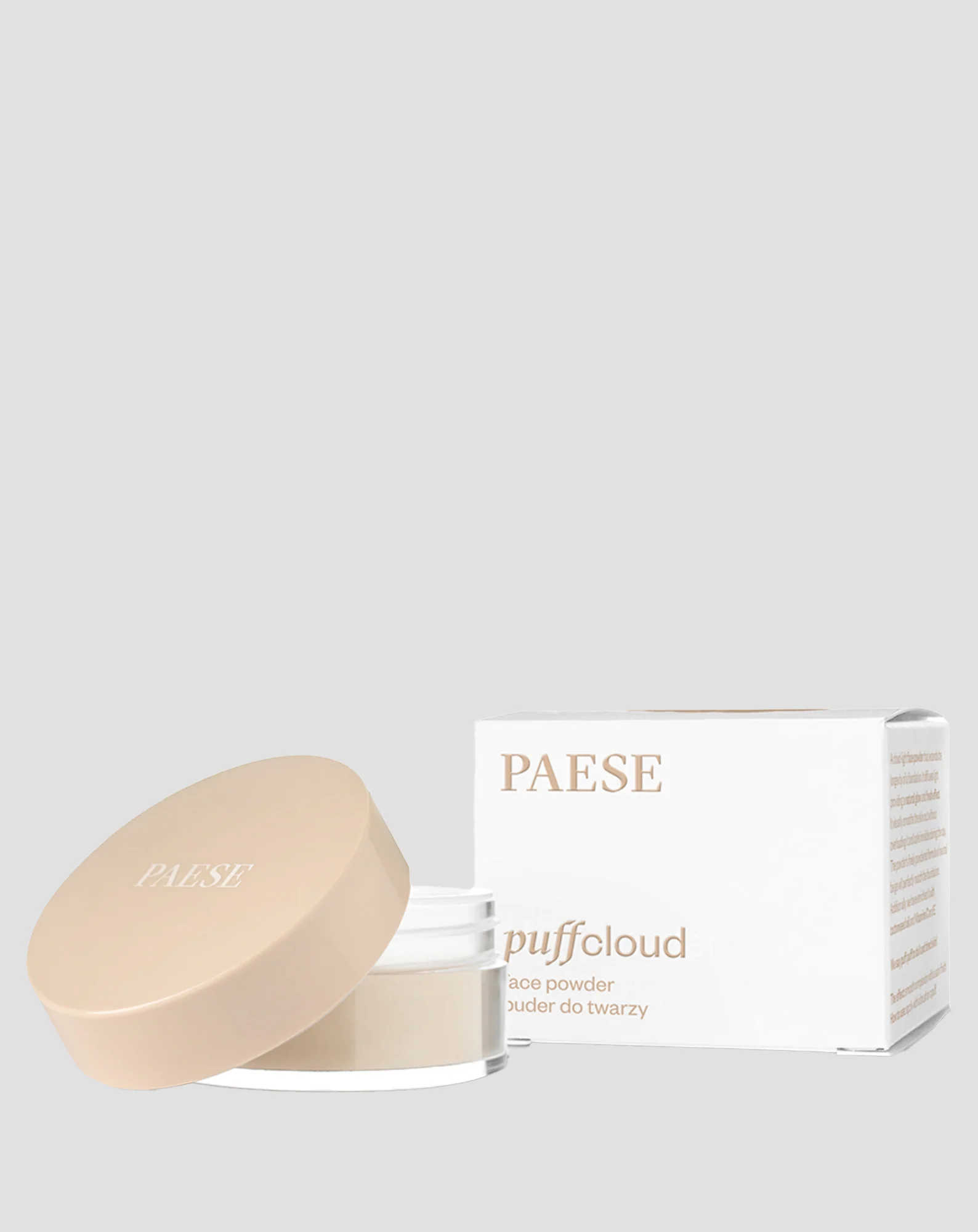 Sypki puder do twarzy Puff Cloud z efektem wygładzenia blur w neutralnym kolorze Paese - Image 2