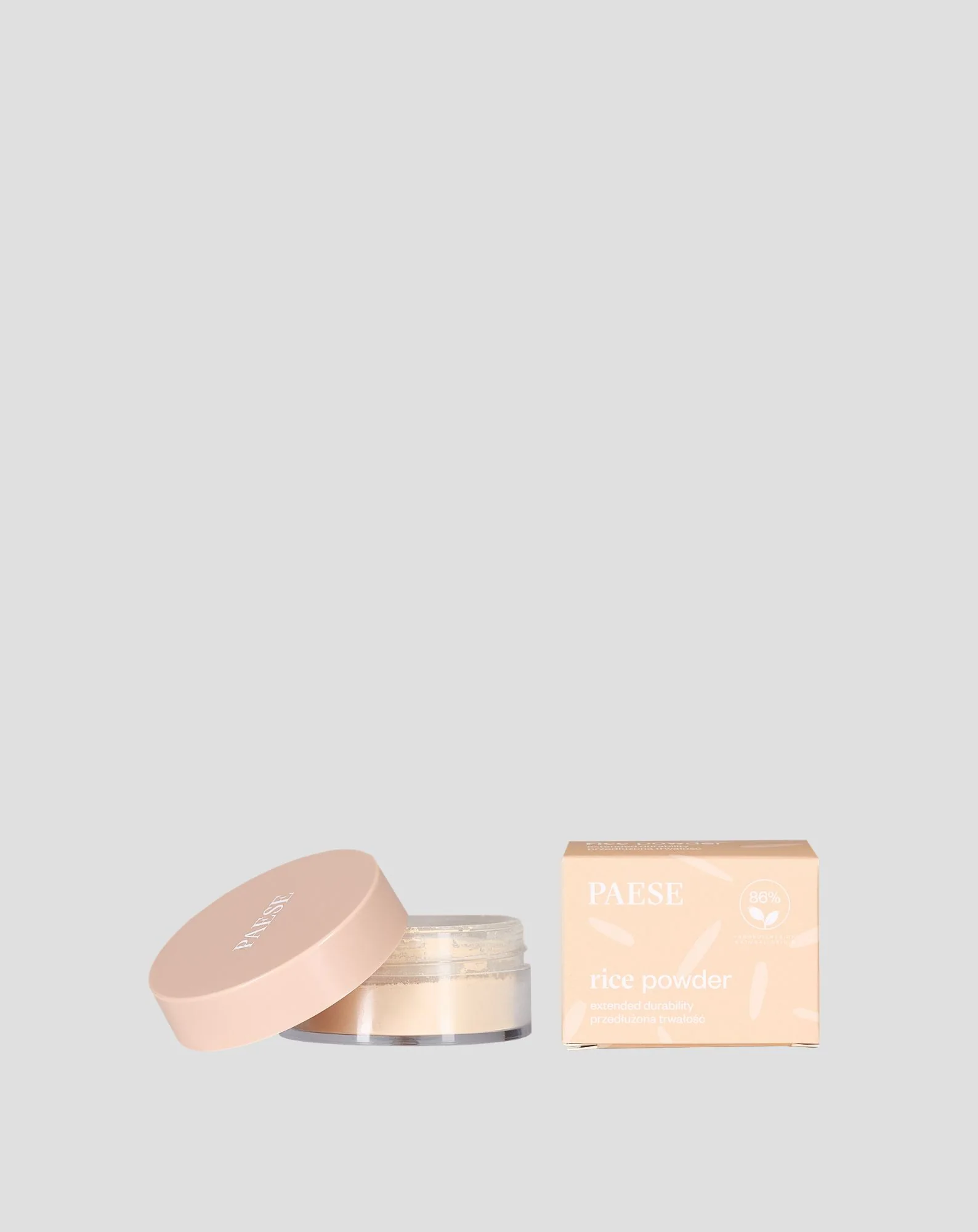 Sypki puder ryżowy utrwalający i wygładzający Light Beige Paese - Image 3