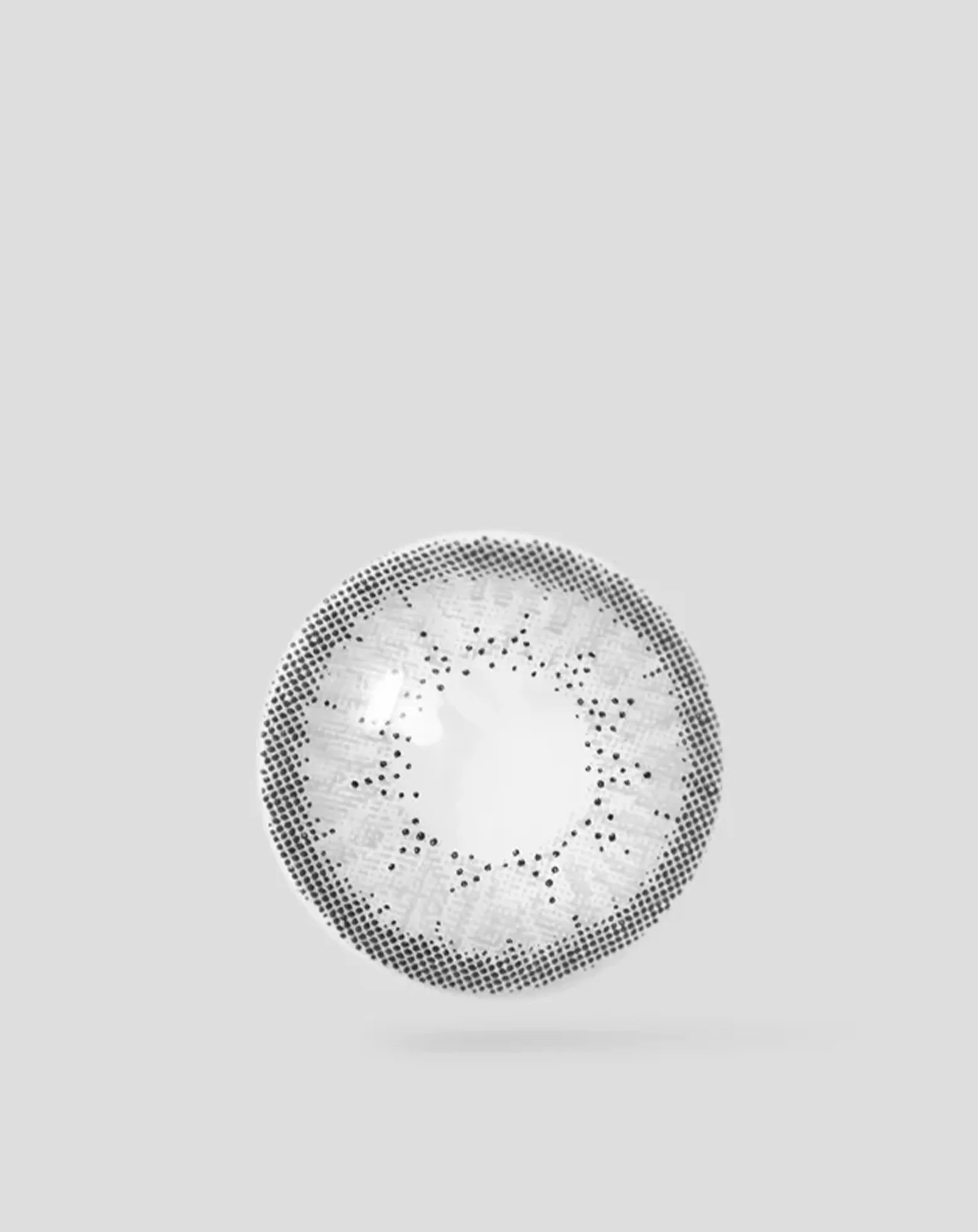 Szare grafitowe soczewki kontaktowe kolorowe zerówki miesięczne grey moons no. 3 Ovio - Image 2