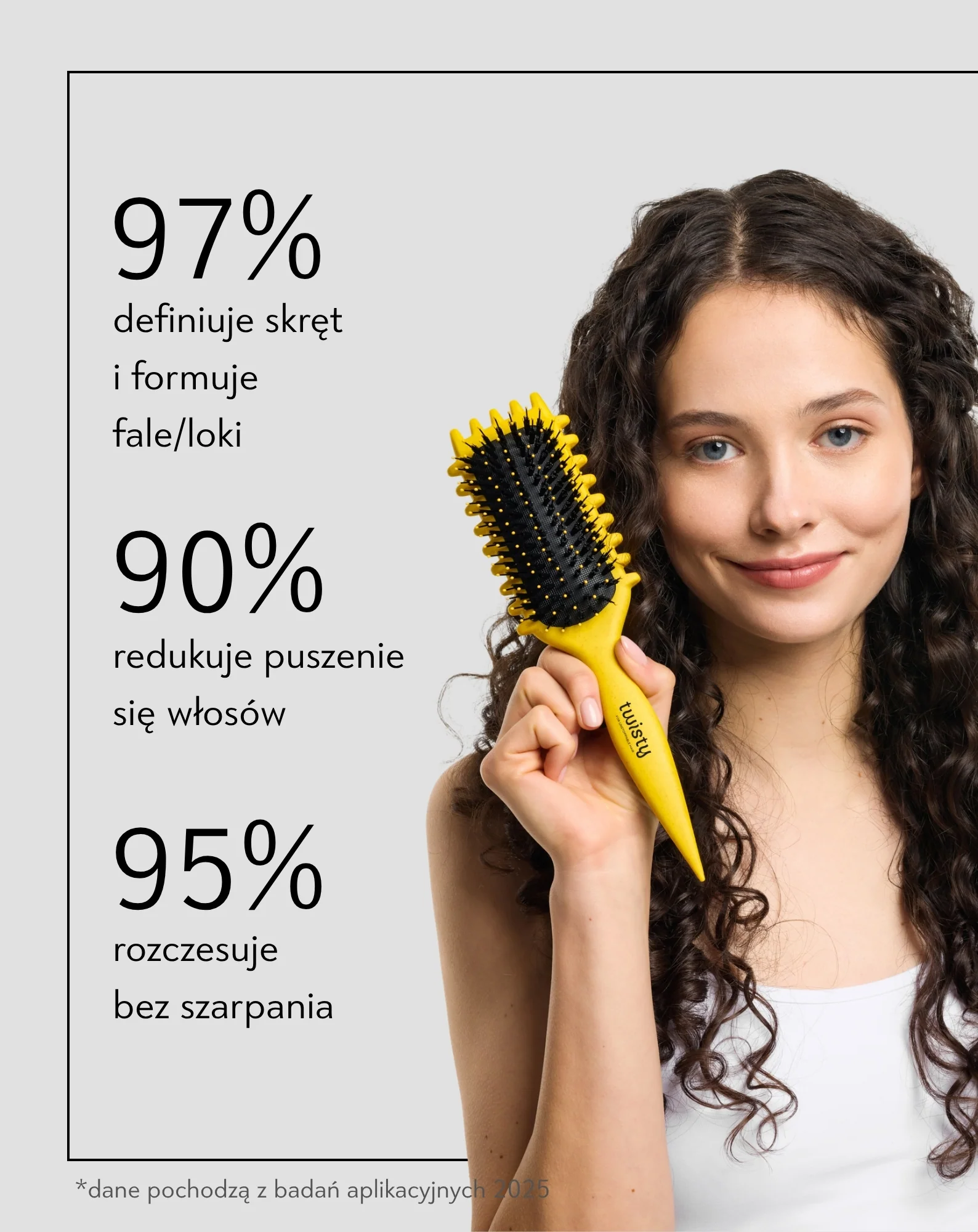 Szczotka do włosów kręconych, falowanych do definicji skrętu Twisty - Image 5