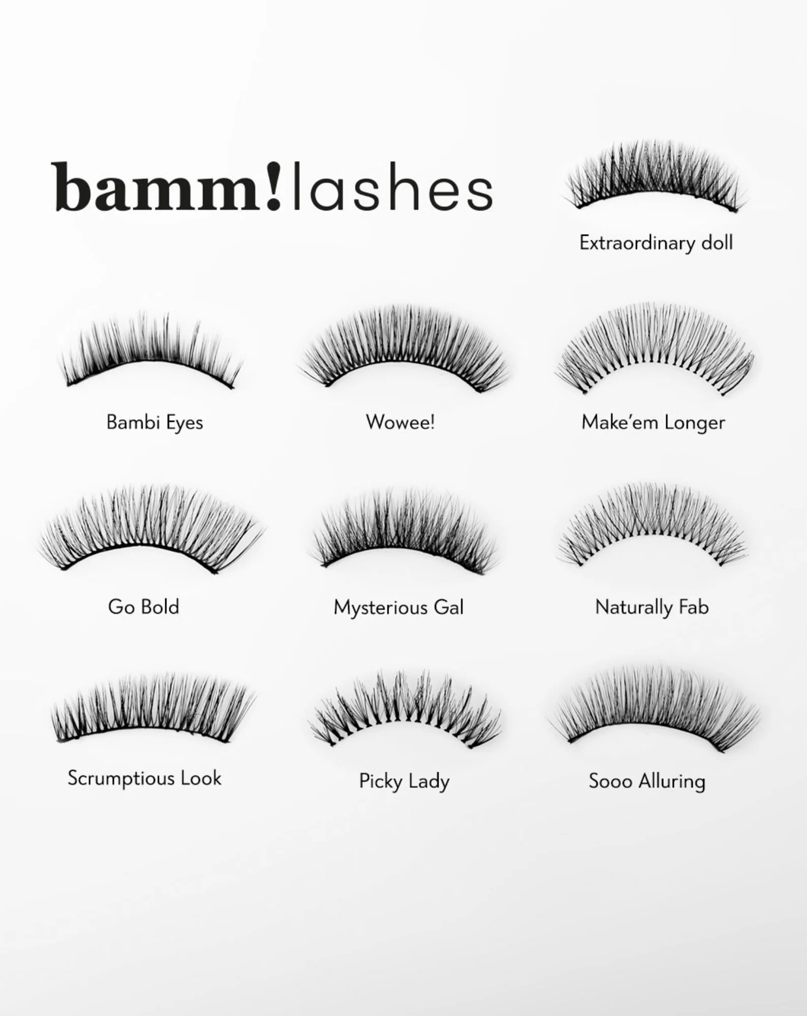 Sztuczne rzęsy 2d do wielokrotnego stosowania dające naturalny efekt Make'em Longer Bamm!Lashes - Image 6